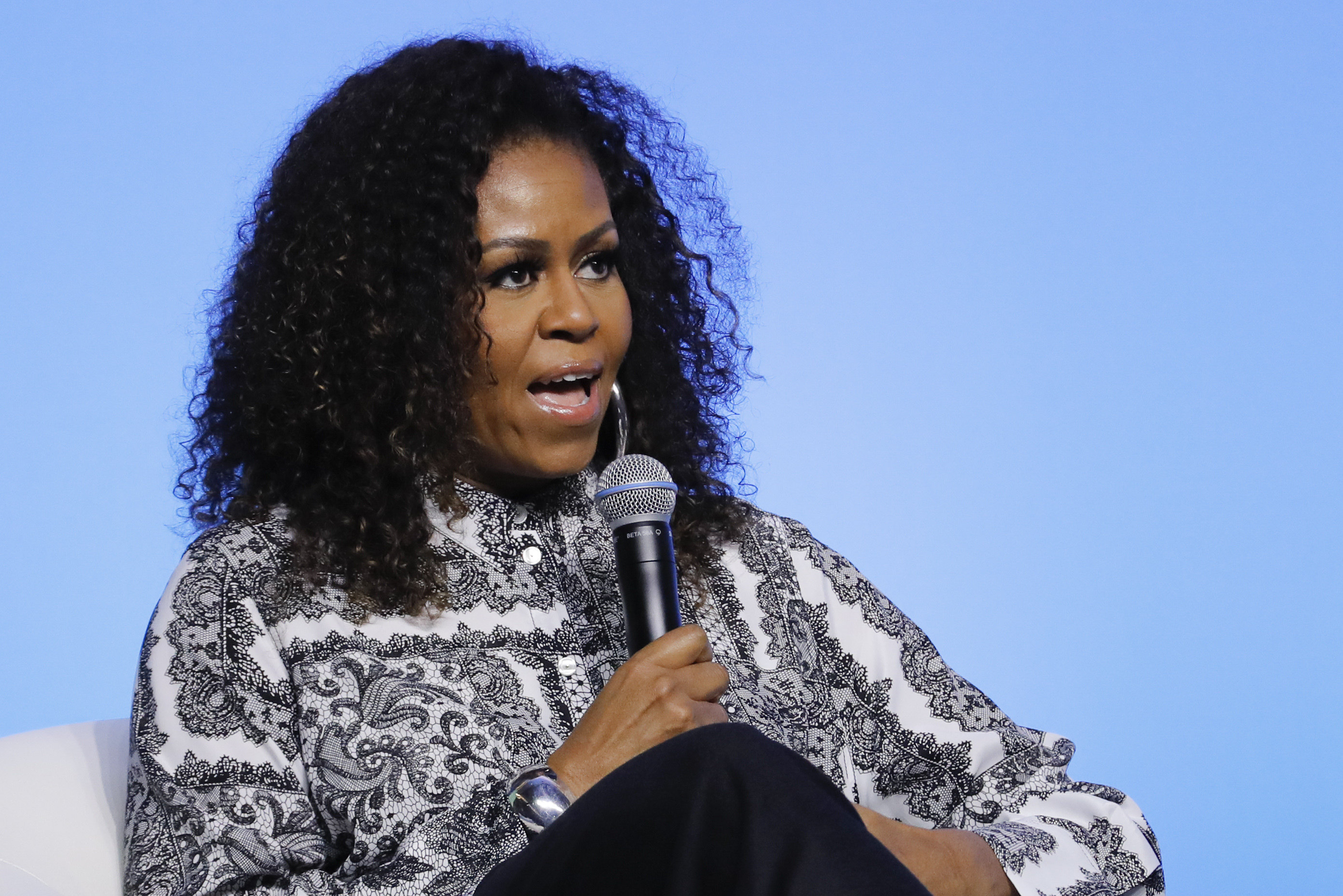 Michelle Obama speaks during an event in Kuala Lumpur, Malaysia. Photo: AP
