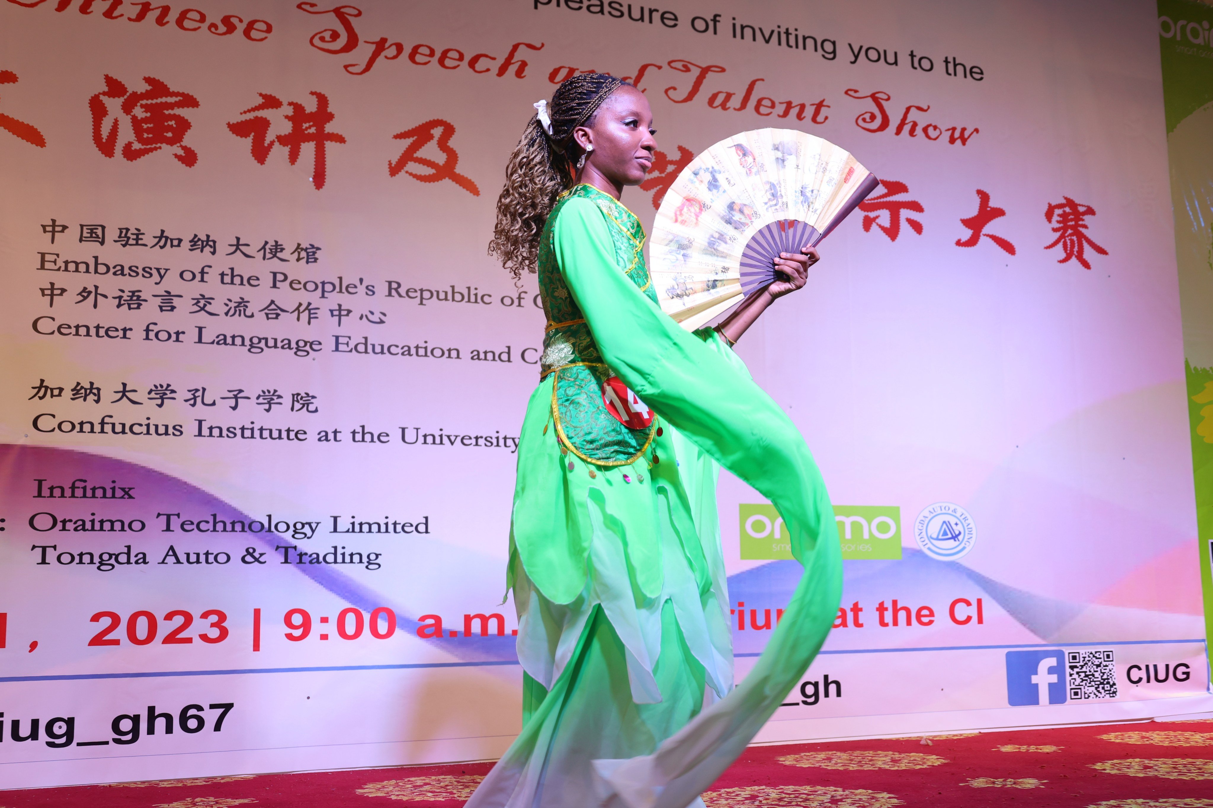 A Ghanaian student performs traditional Chinese dance during a show held by the Confucius Institute at the University of Ghana, in Accra, Ghana, on April 21. While upholding the equality of all civilisations, China also sets great store by people-to-people exchanges. Photo: Xinhua