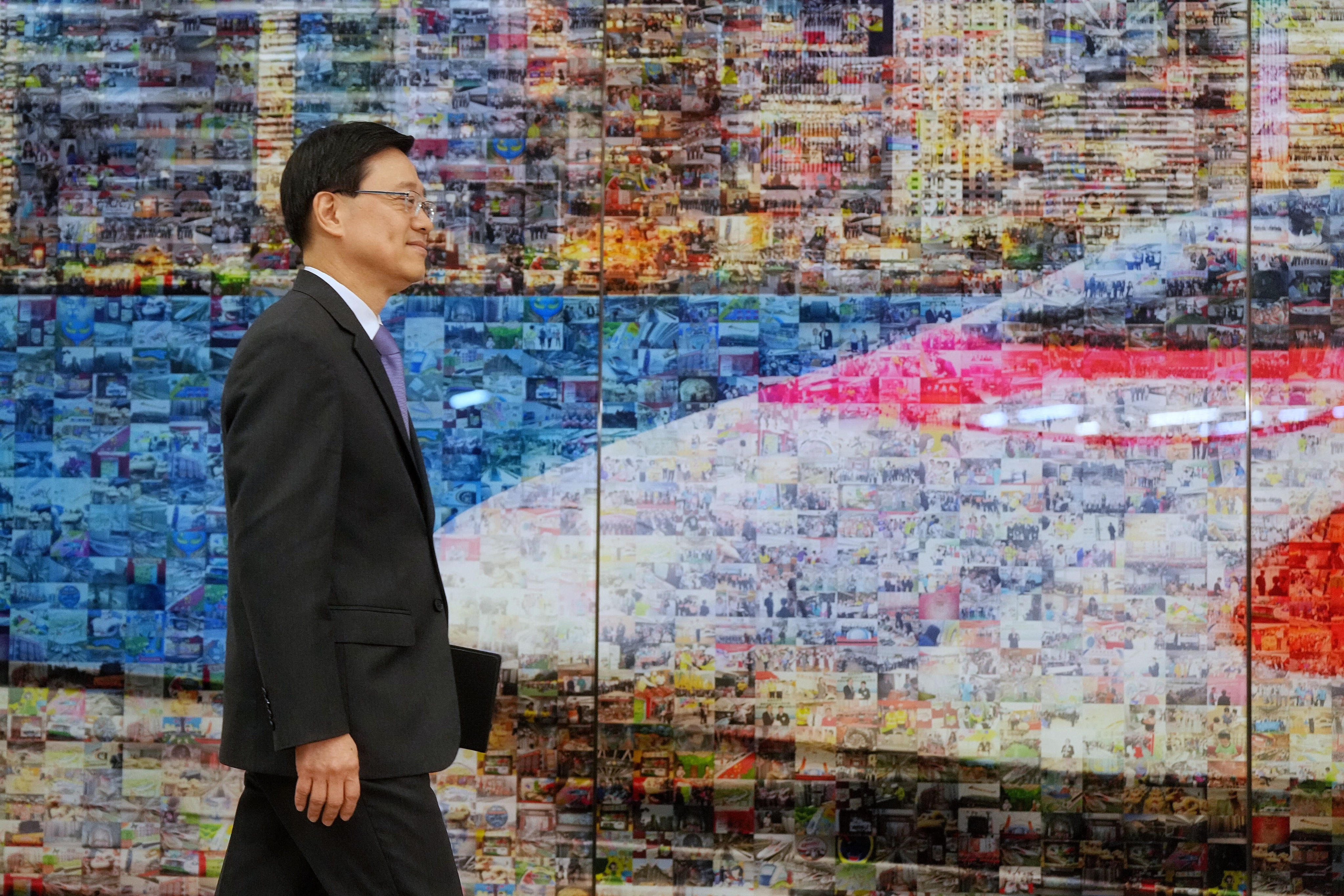 Chief Executive John Lee is back in Hong Kong after a four-day Greater Bay Area visit. Photo: Elson Li