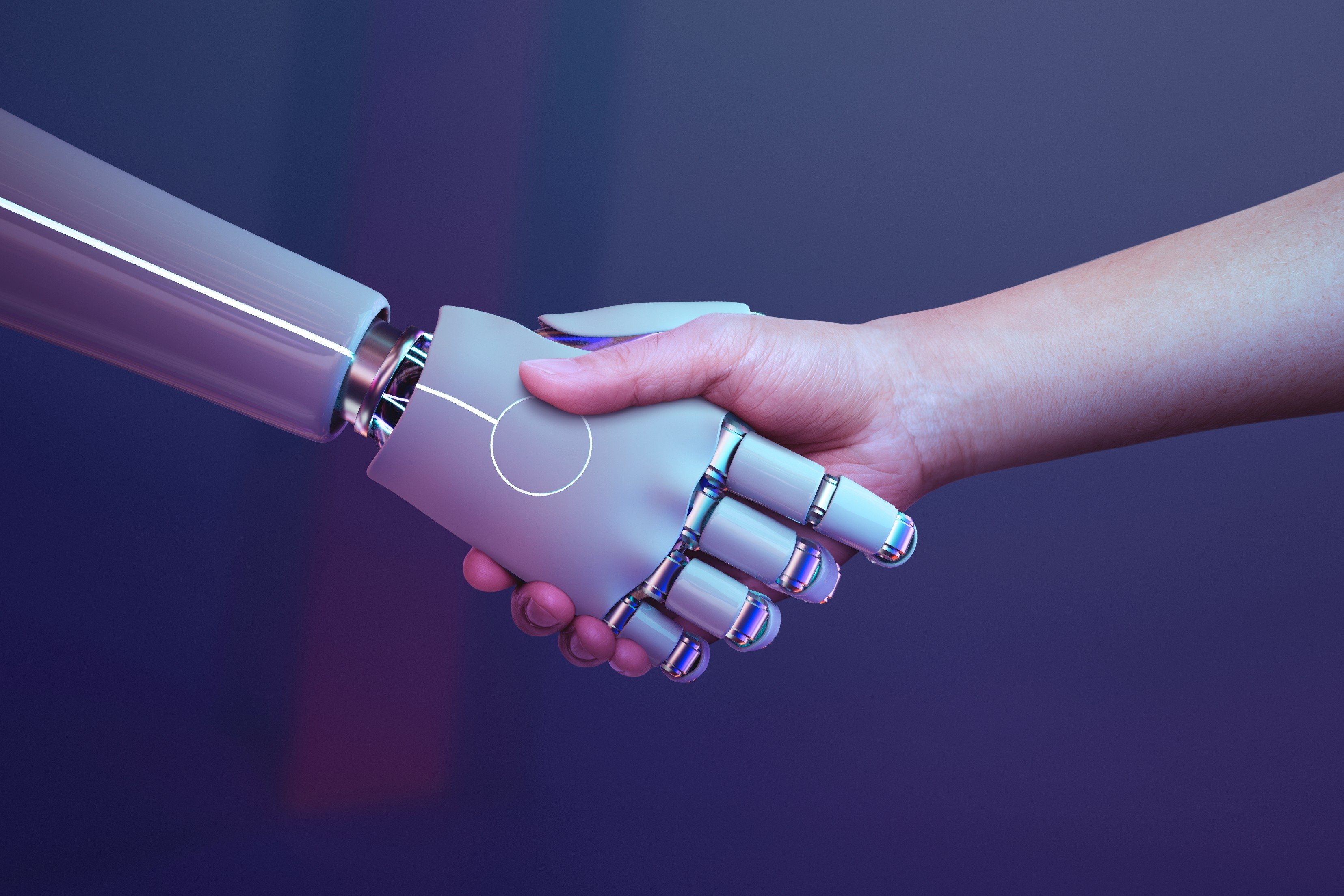 The future of work will see humans and AI collaborating hand-in-hand. Photo: Shutterstock