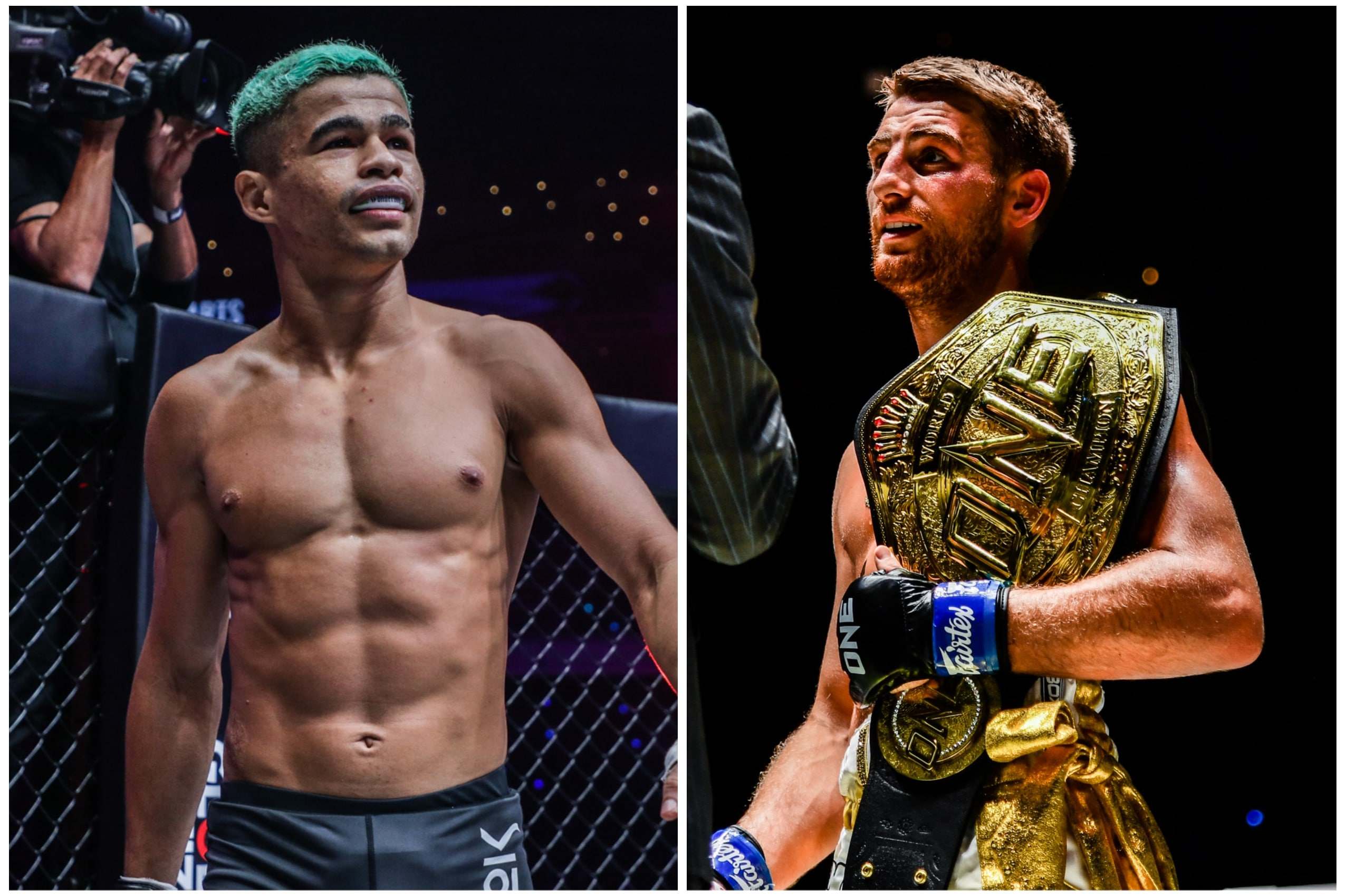 Fabricio Andrade and Jonathan Haggerty (right) have exchanged call-outs on social media. Photos: ONE Championship