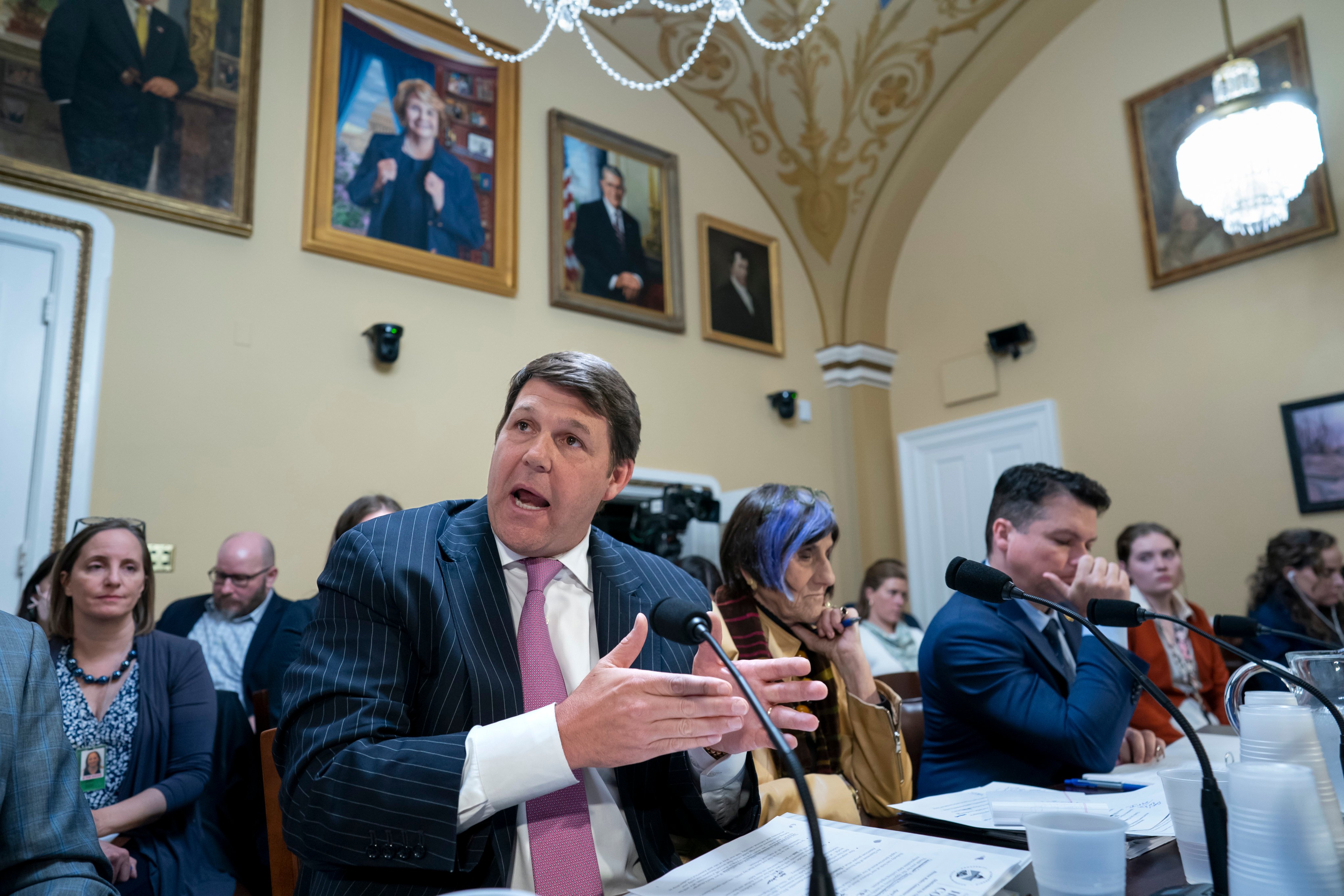House Budget Committee chairman Jodey Arrington testifies as the House Rules Committee meets to advance Speaker Kevin McCarthy’s debt ceiling package for the floor, on Capitol Hill in Washington, on April 25. Photo: AP