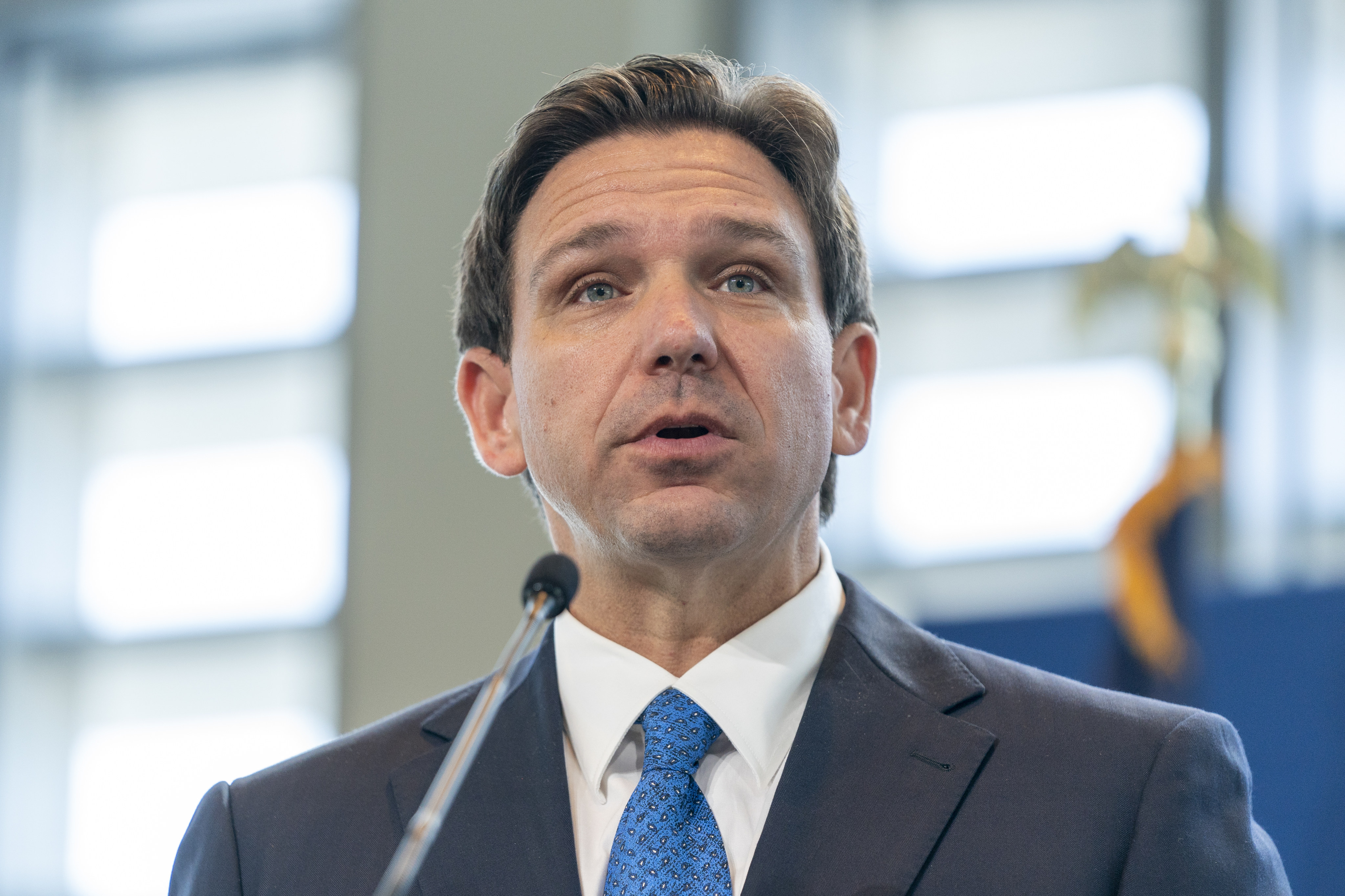 Florida Governor Ron DeSantis speaks at the Heritage Foundation 50th Anniversary Celebration leadership summit in Oxon Hill, Maryland, on Friday. Photo: AP