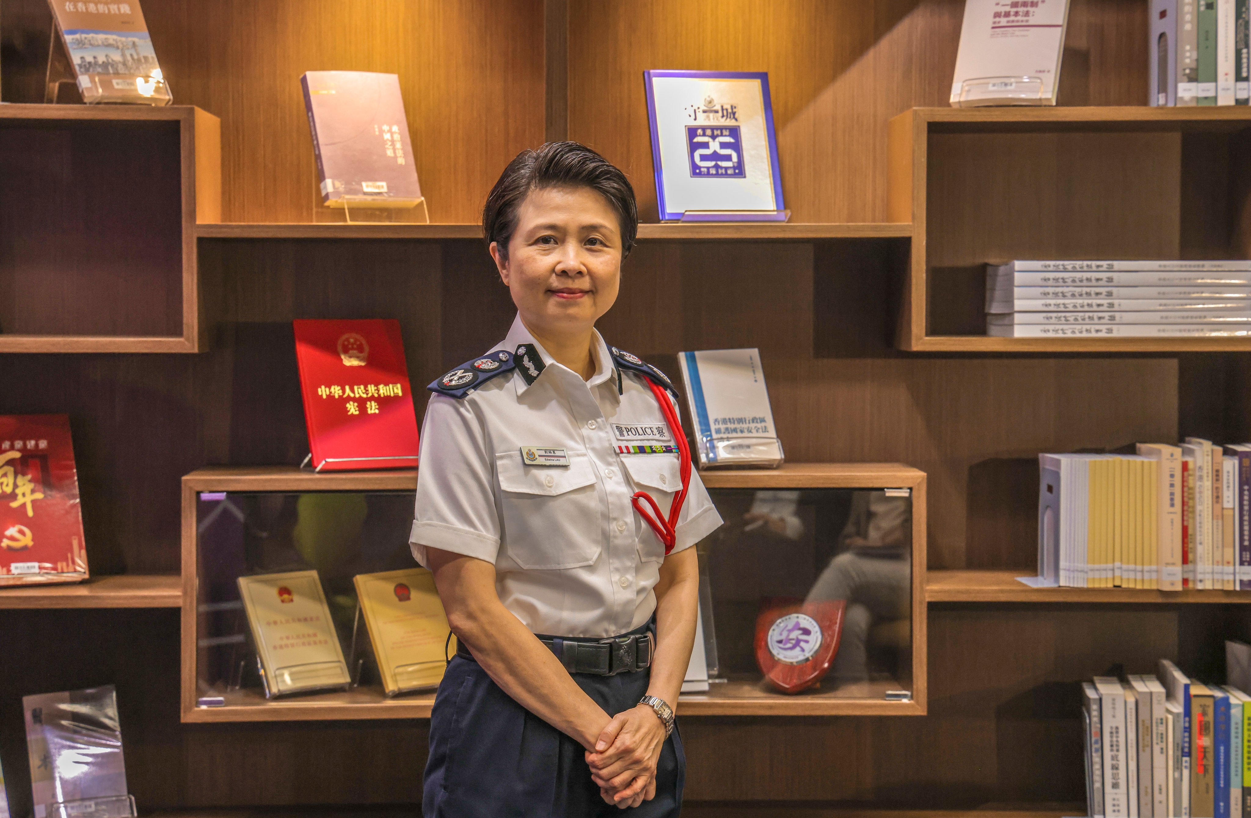 Edwina Lau, deputy police commissioner overseeing national security, was appointed to her role on July 3, 2020, and Friday will be her last day in office. Photo: Jelly Tse