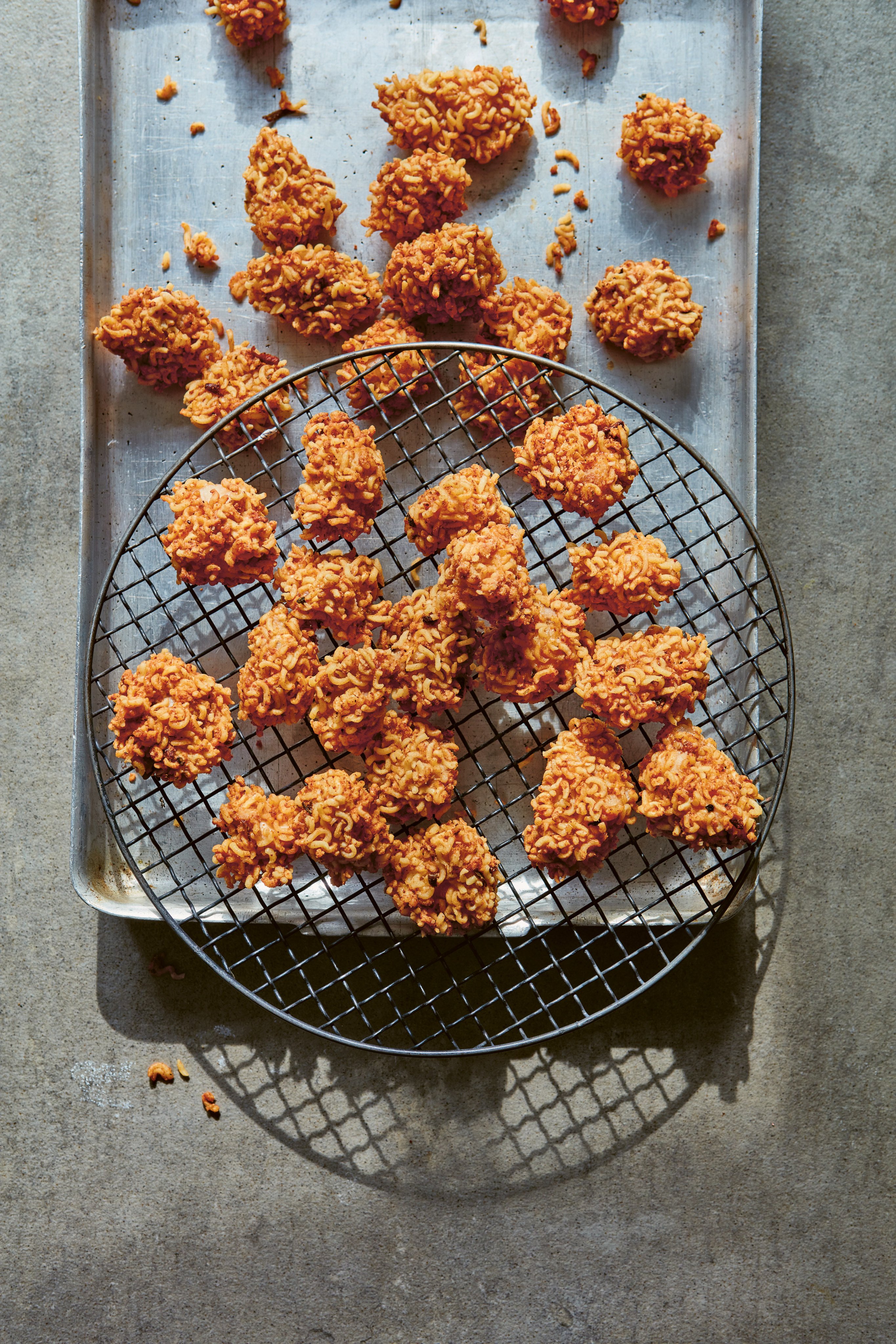 Chicken poppers with instant noodles combines two of Susan Jung’s favourite foods. Photo: Quadrille Publishing