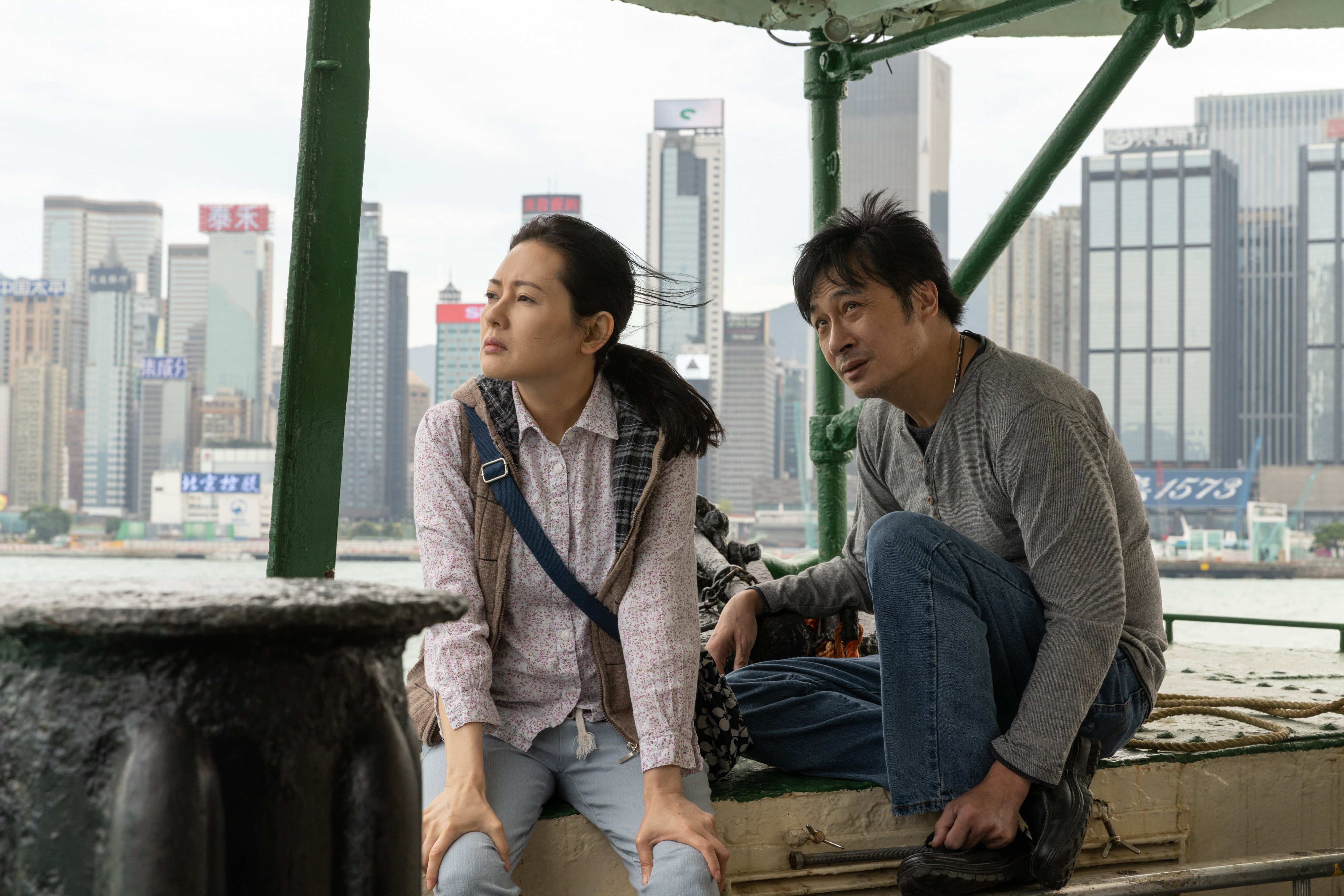 Francis Ng Chun-yu (right) and Loletta Lee Lai-chun in a still from Drifting, a 2021 film about the homeless in Hong Kong. Photo: Riddiculous Studio 