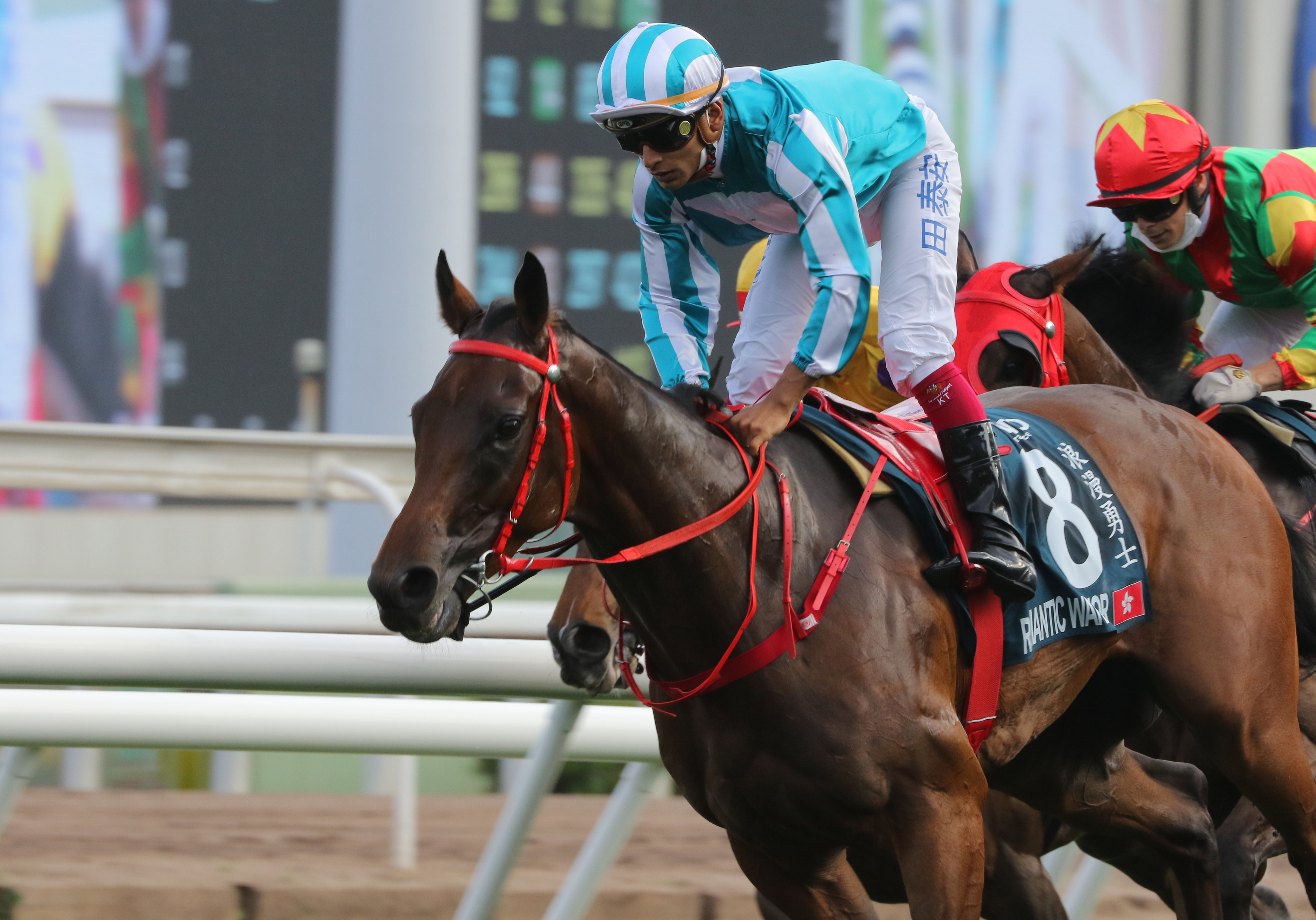 Romantic Warrior wins the 2022 Group One QE II Cup at Sha Tin. Photo: Kenneth Chan