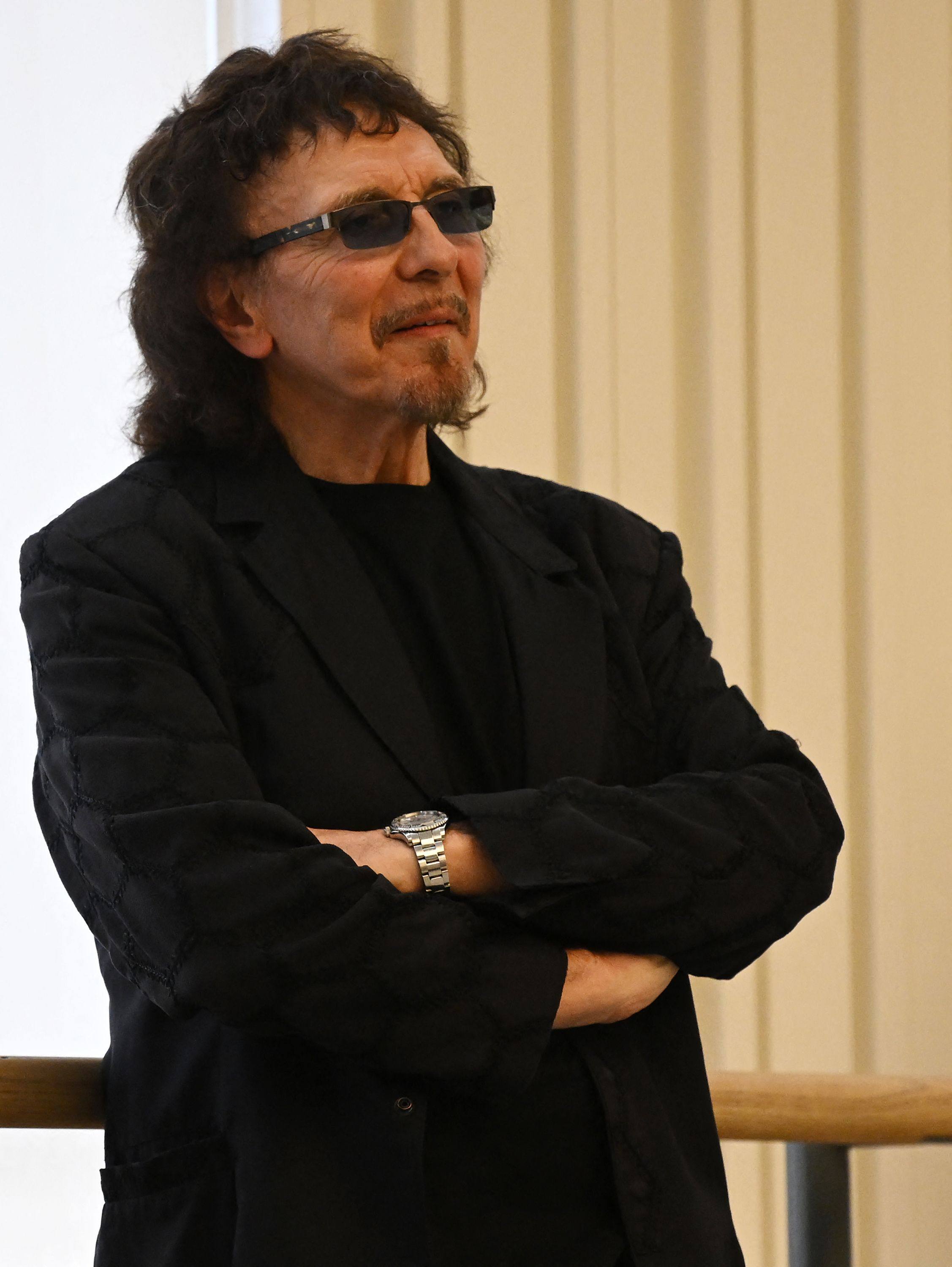 Black Sabbath guitarist Tony Iommi watches dancers rehearsing for “Black Sabbath – the Ballet”. Photo: AFP