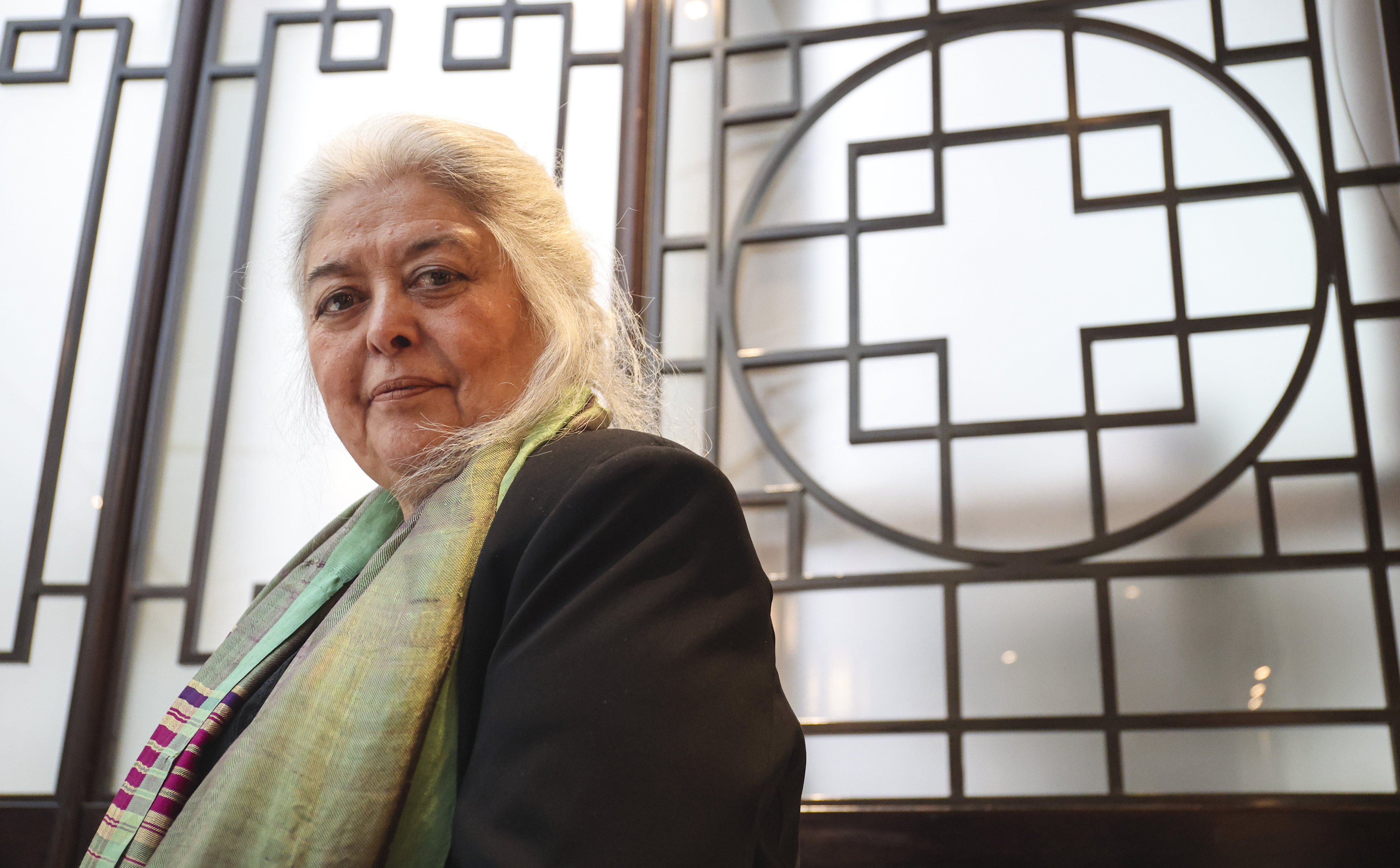 Mahbouba Seraj, Afghan women’s rights activist and a 2023 Nobel Peace Prize nominee, at the Hong Kong Foreign Correspondents Club. She intends to return to Taleban-ruled Afghanistan to renew the fight for women’s rights. Photo: Edmond So