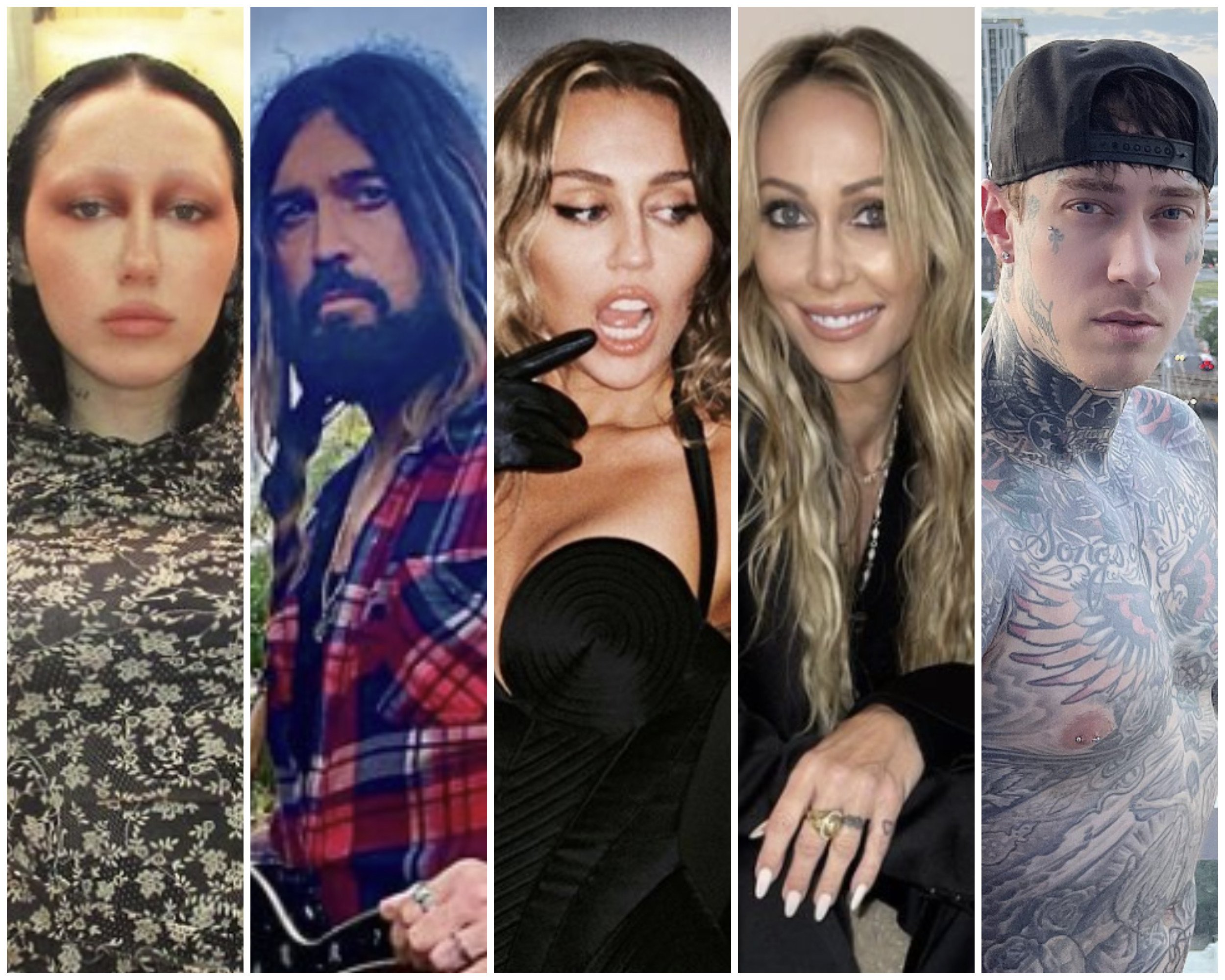 The Cyruses, including Noah, Billy Ray, Miley, Tish and Trace, are among the richest families in showbiz. Photos: @noahcyrus, @billyraycyrus, @tishcyrus, @tracecyrus/Instagram