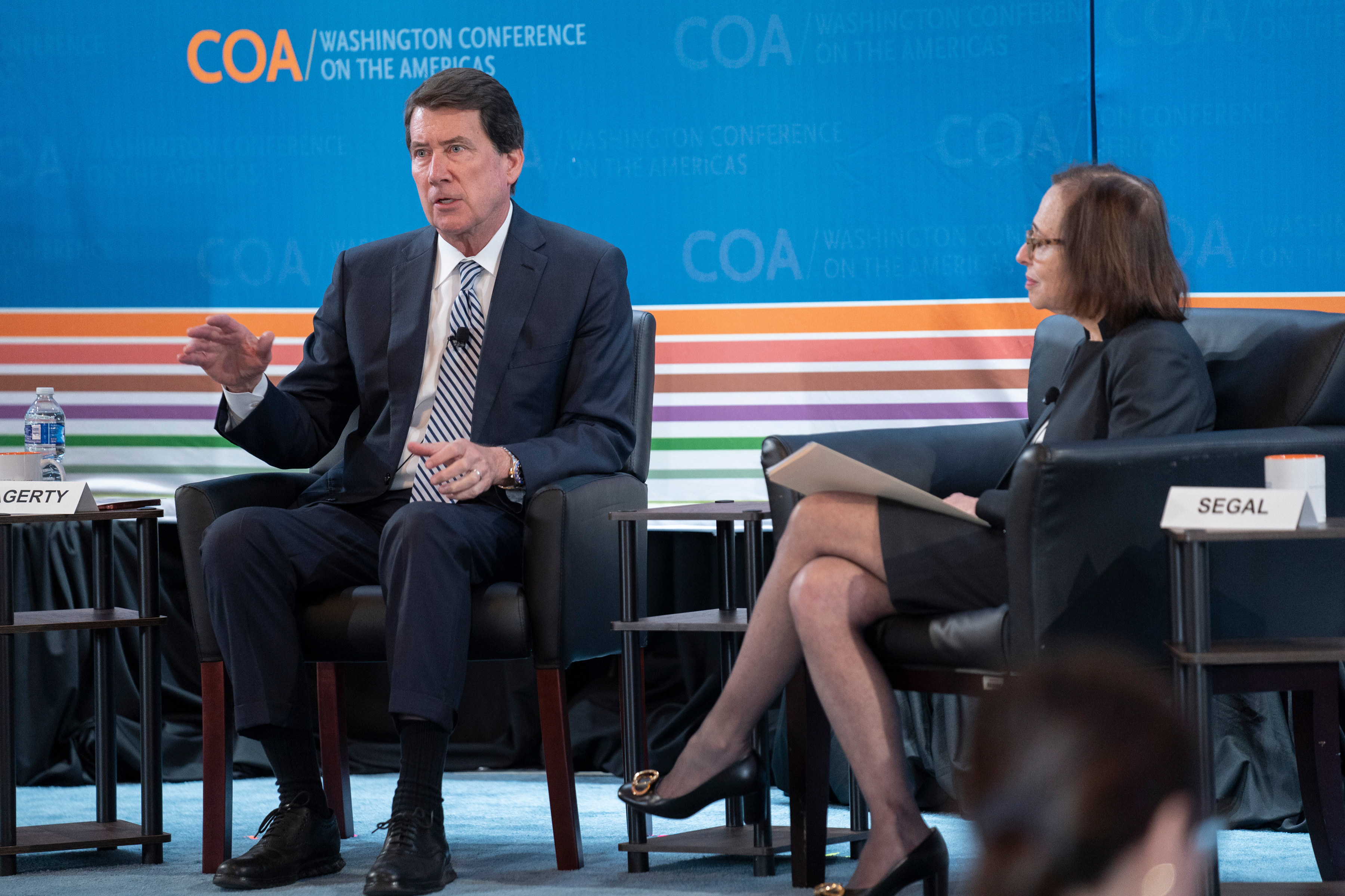 US Senator Bill Hagerty speaks at a forum in Washington sponsored by the Council of the Americas. Photo: Mark Finkenstaedt