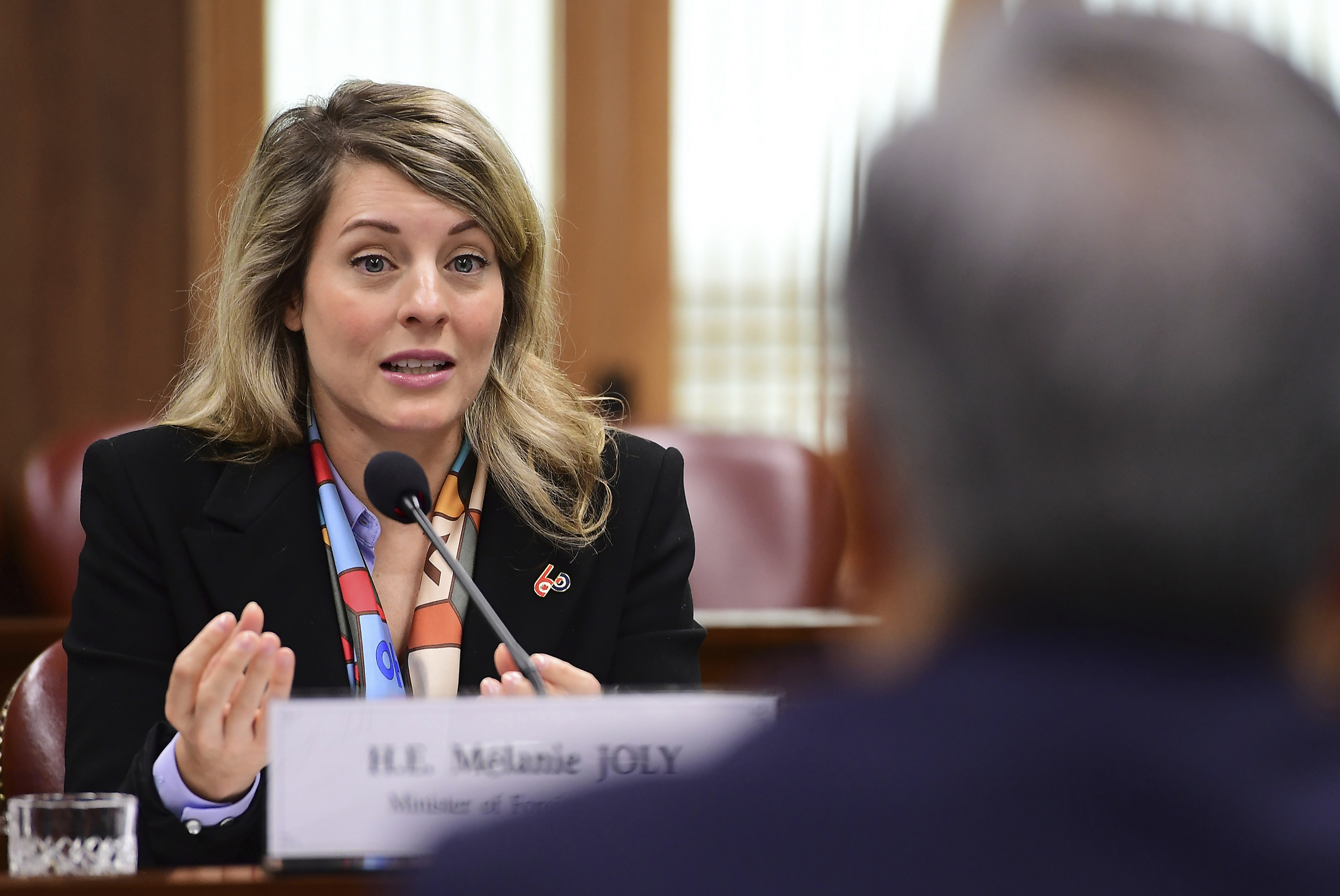 Canada’s Foreign Minister Melanie Joly speaks during a meeting in Seoul, South Korea in April. Photo: AP