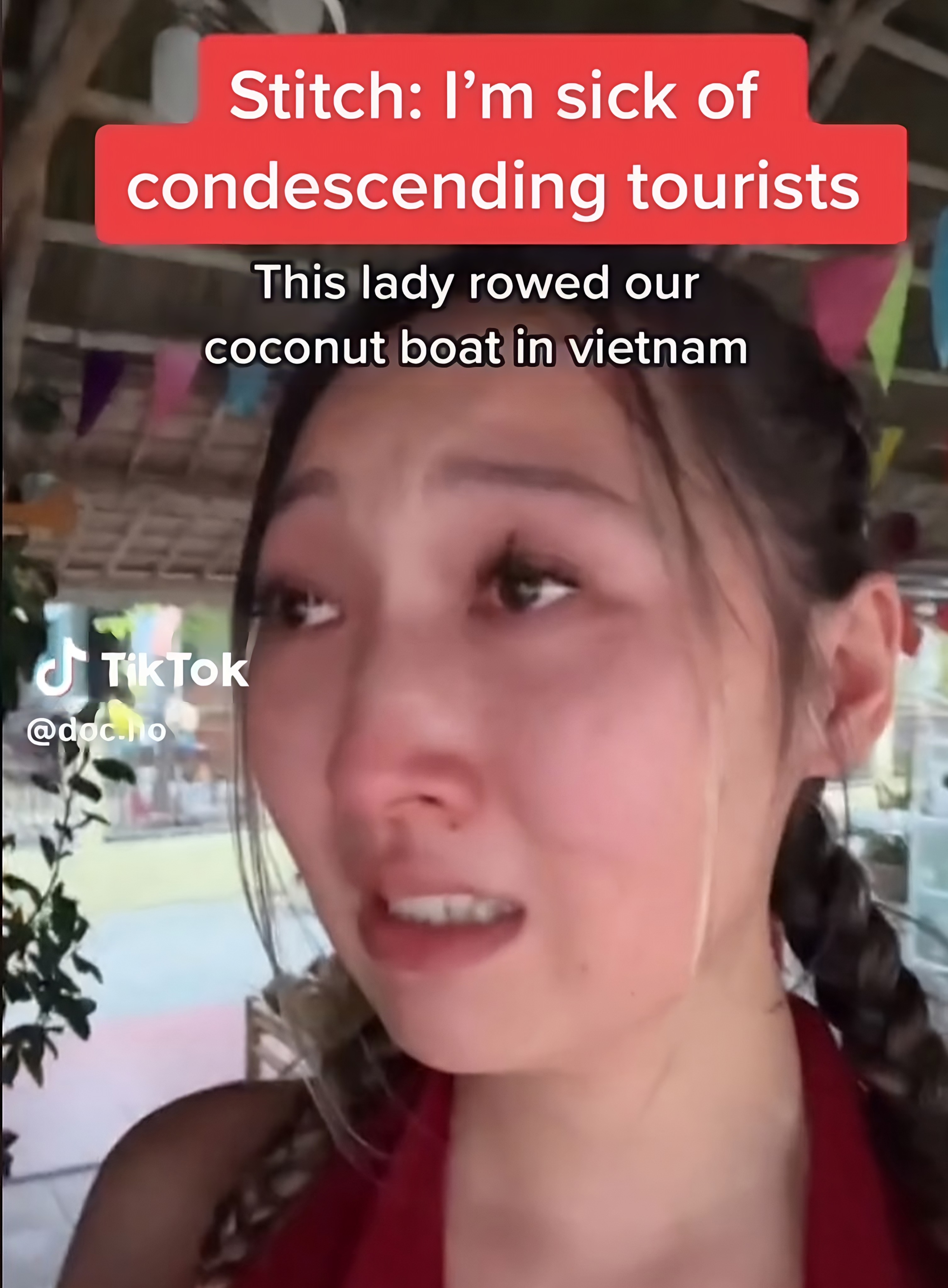 Asian-Australian travel TikTokker Fiona Wang is facing a backlash after posting a tearful video about her time in Vietnam. Photo: TikTok/@doc.ho