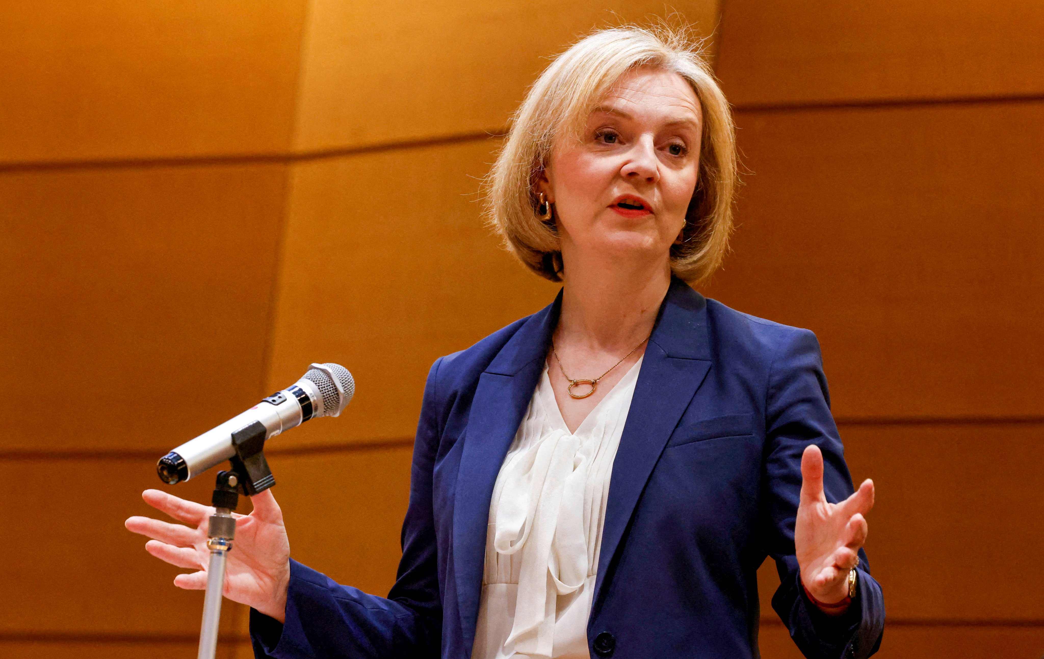 Former British prime minister Liz Truss is expected to arrive in Taiwan on Tuesday for a five-day visit. Photo: Reuters