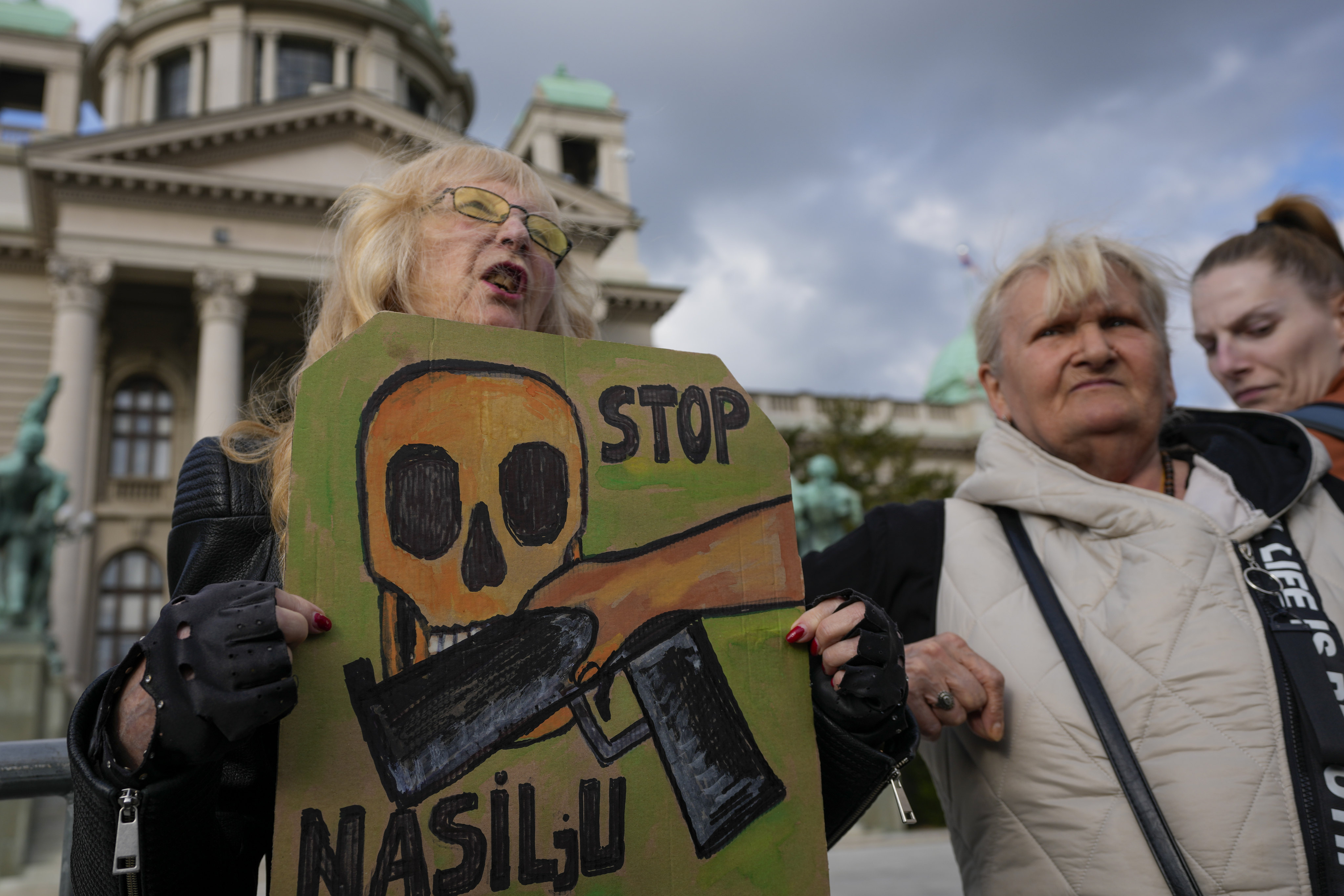 Serbia has launched a gun amnesty after recent mass killings followed by protests. Photo: AP