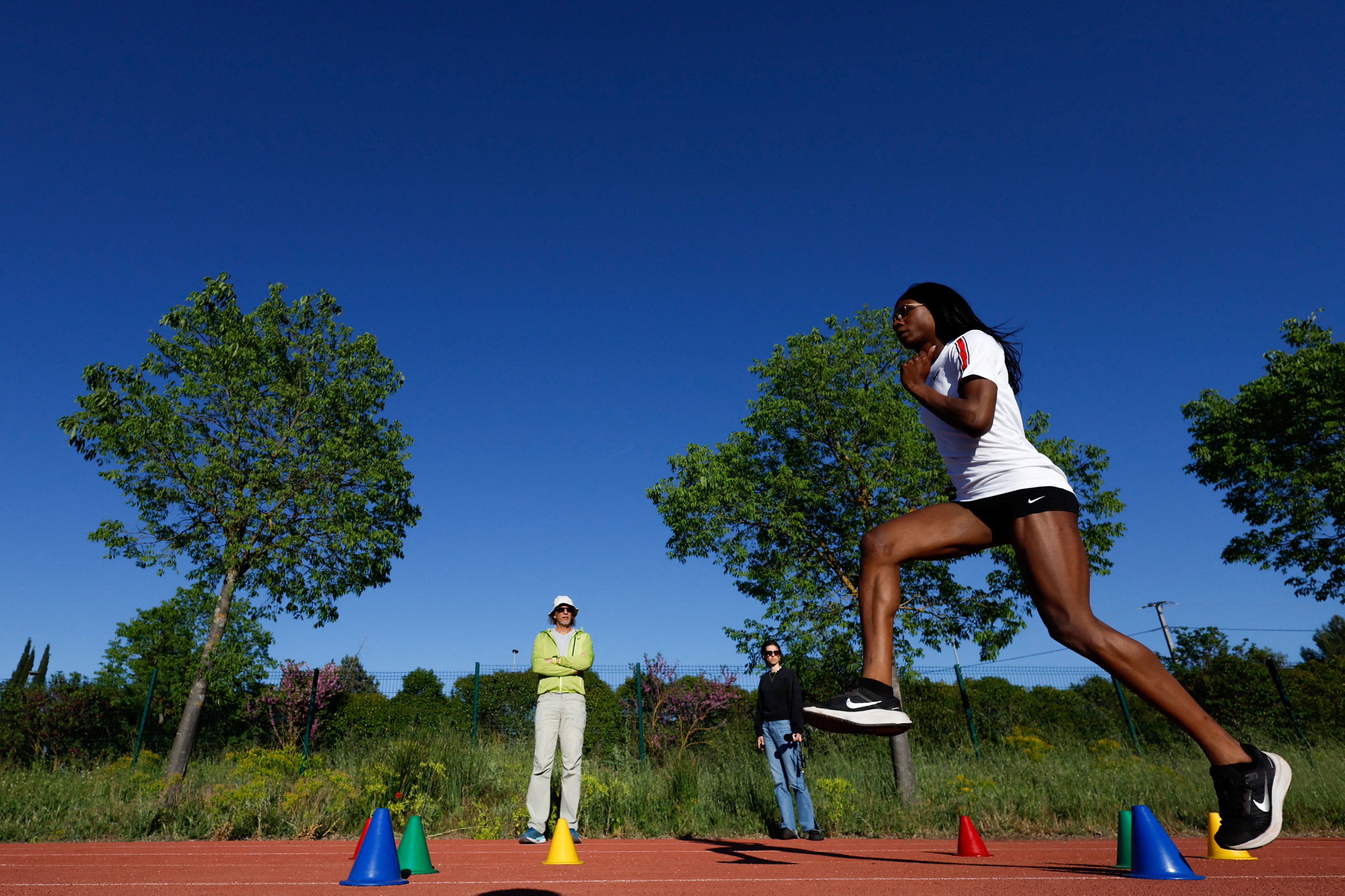 French transgender woman sprinter Halba Diouf attends a practice session in Aix-en-Provence, France on May 3. The physiological and cognitive differences between men and women should not be dismissed. Photo: Reuters 