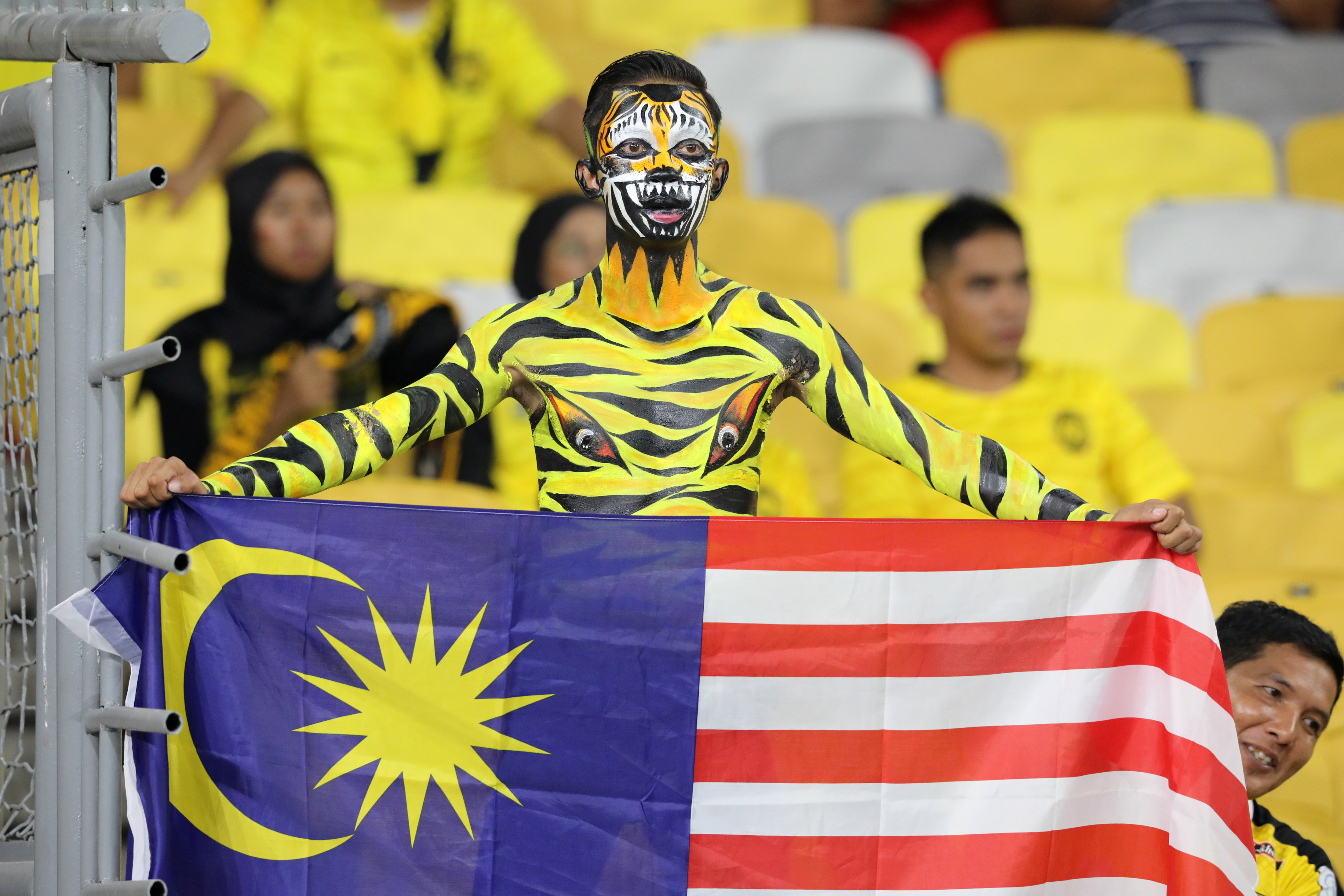A Malaysia football fan. Photo: Reuteres