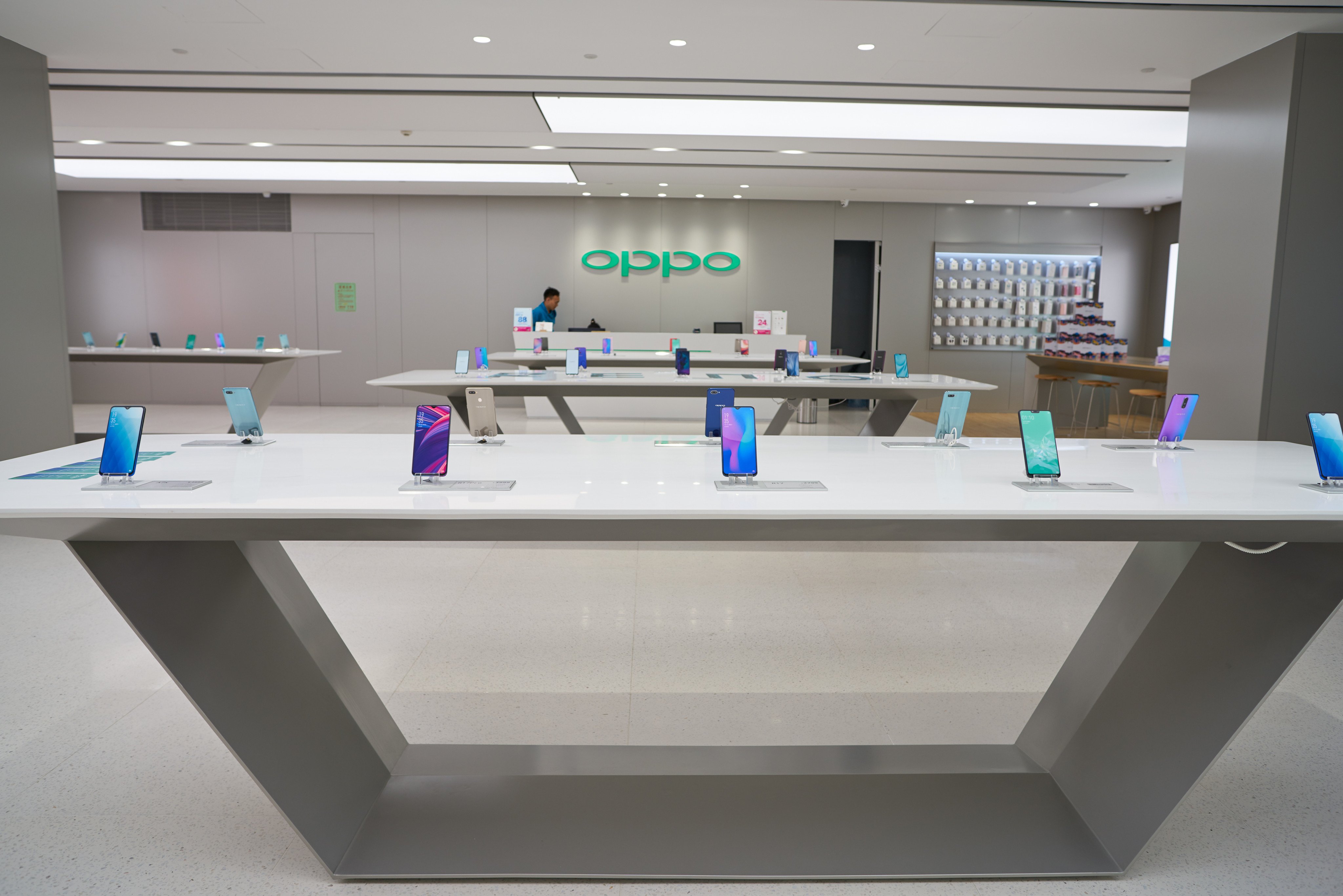 An Oppo shop at the China International Consumer Electronics Exchange/Exhibition Centre (CEEC) in Shenzhen seen in April 2019. Photo: Shutterstock