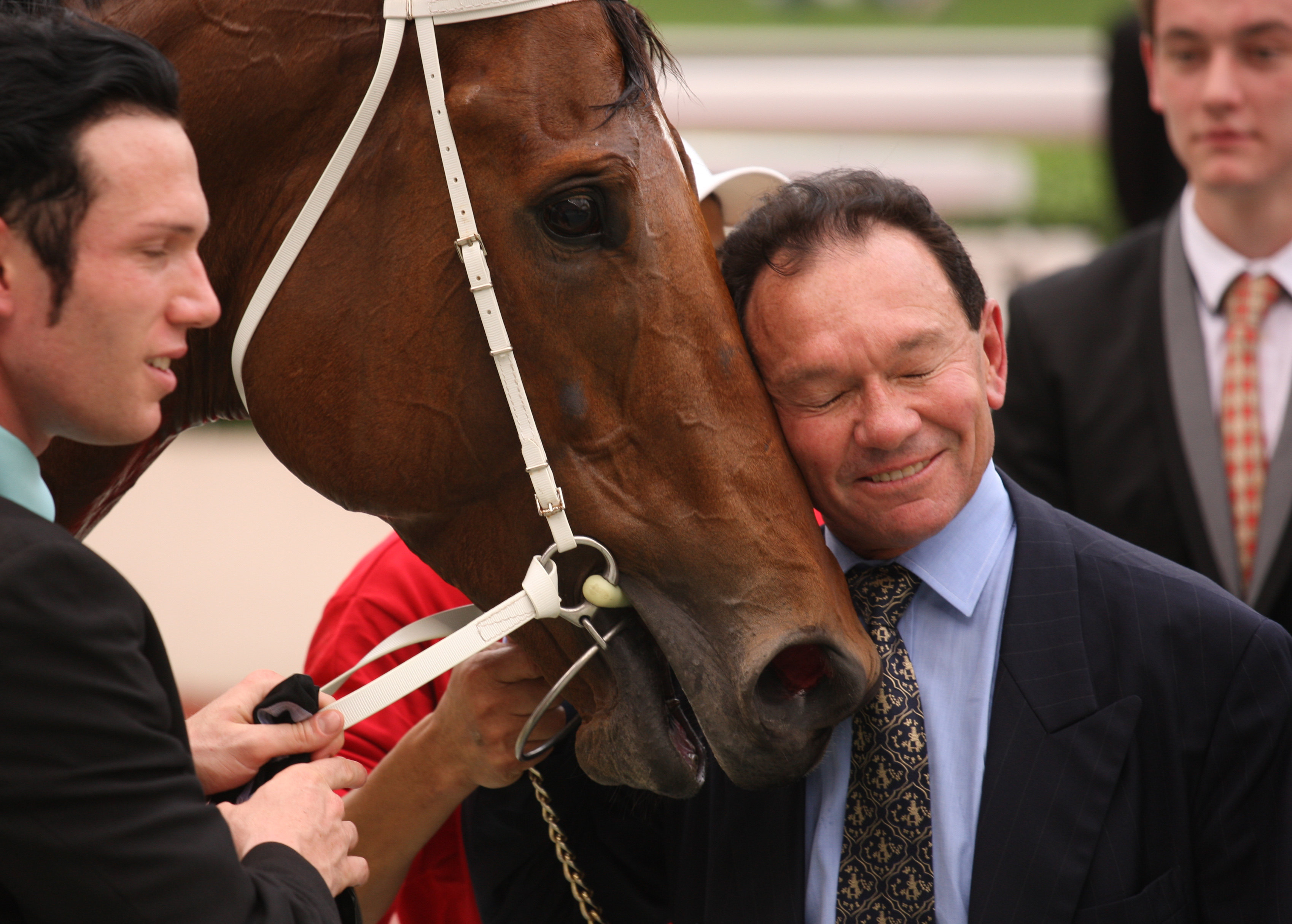 Gary Moore (right) and his son Nicholas after Viva Pronto’s win in the 2010 Hong Kong Macau Trophy. Photos: Kenneth Chan