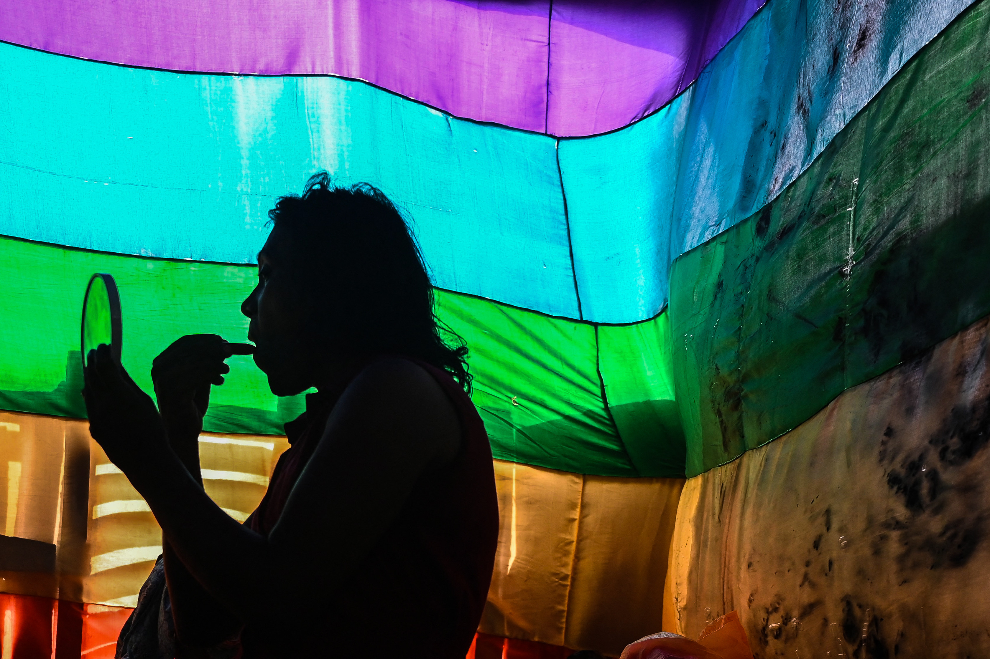 A member of the LGBTQ community in Colombo, Sri Lanka. File photo: AFP