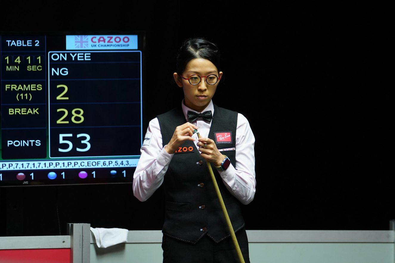 Ng On-yee in action. Photo: World Women’s Snooker