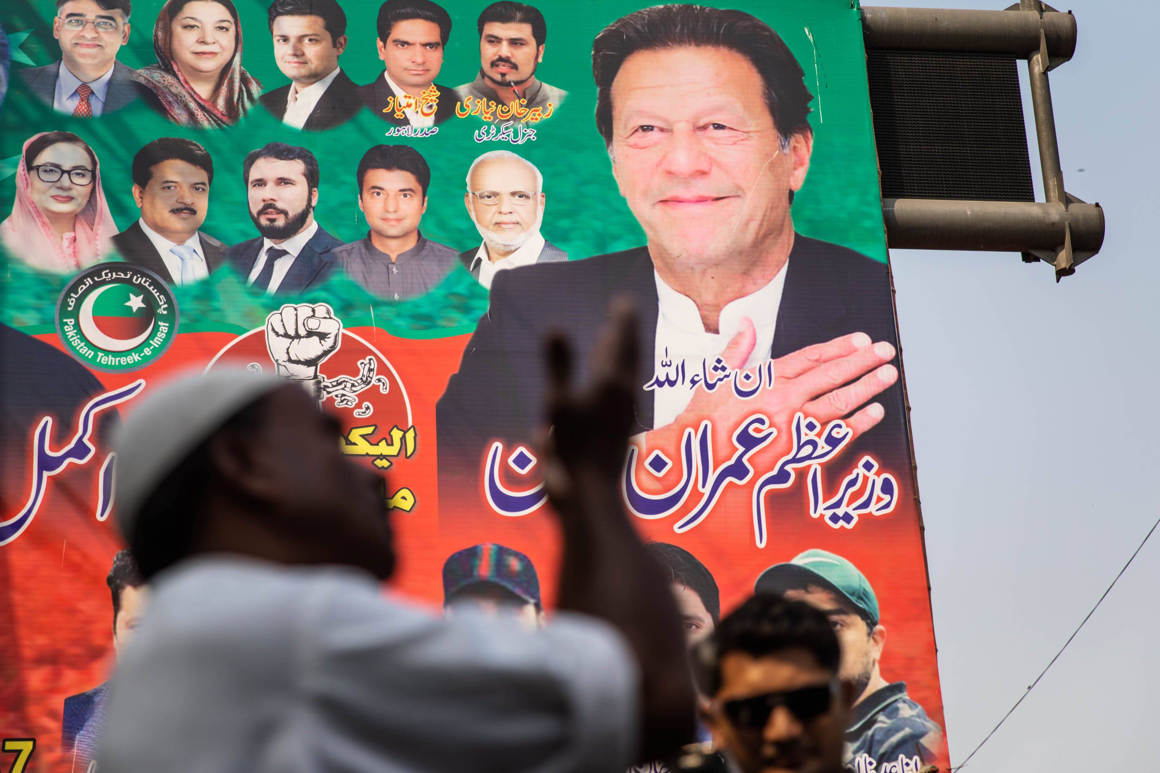 Supporters of Imran Khan, former Pakistan prime minister, celebrate his release outside his  residence in Lahore, Pakistan, on Friday. Photo: Bloomberg