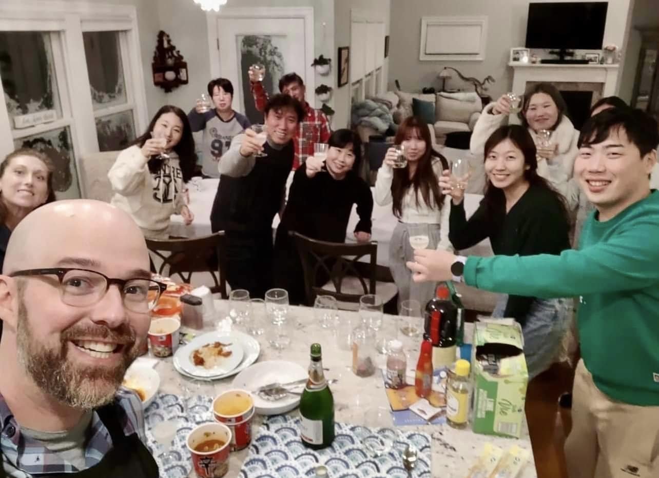 Alexander Campagna and his wife Andrea opened up their home to stranded South Korean tourists during a massive snowstorm in December. Photo: Alexander Campagna/Facebook