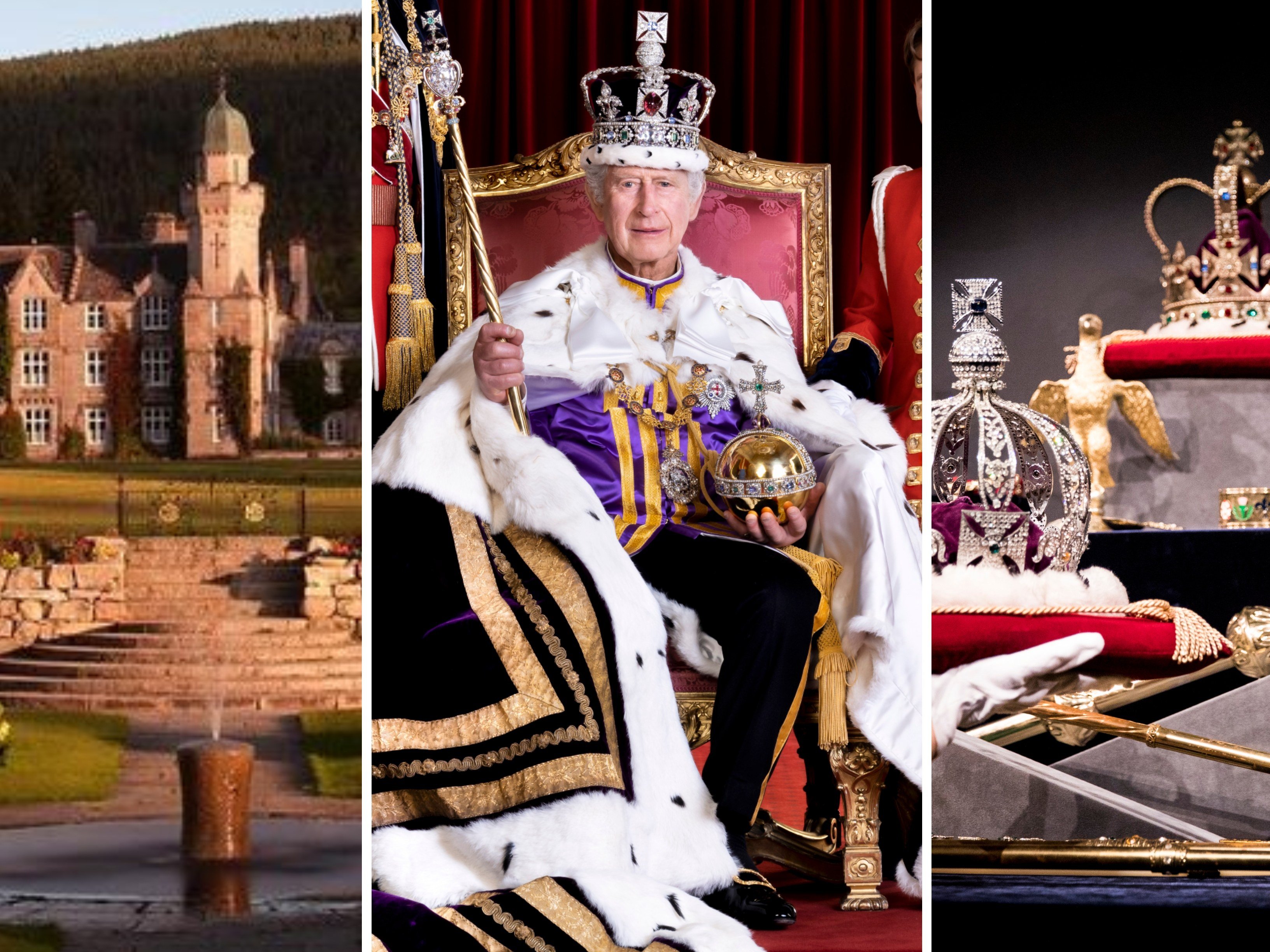 King Charles ascended to the throne at his coronation on May 6. Photos: @balmoral_castle/Instagram, AP, Getty Images 