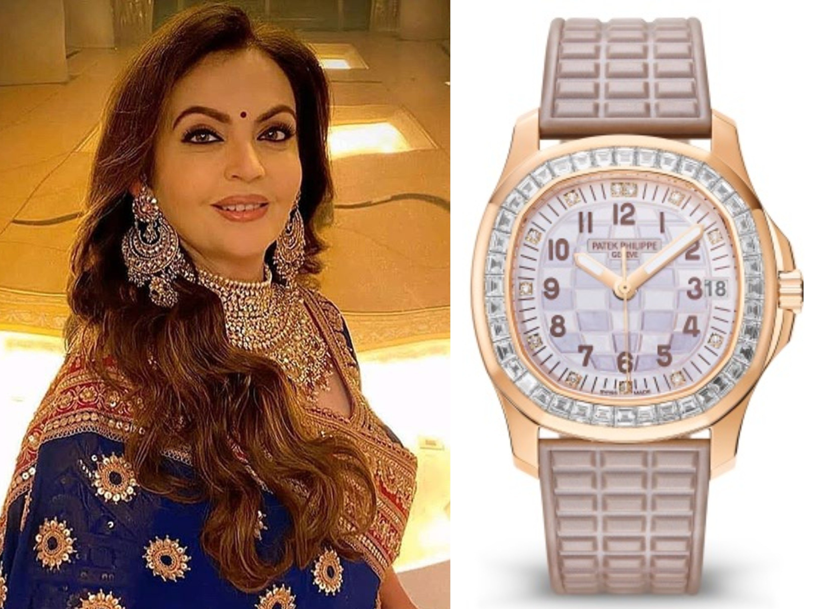 Nita Ambani flaunts an ultra-rare US$225,000 Patek Philippe watch at a  sports game: besides timepieces, the billionaire wife of Asia's richest man  Mukesh enjoys luxuries from Hermès Birkins to Antilia | South