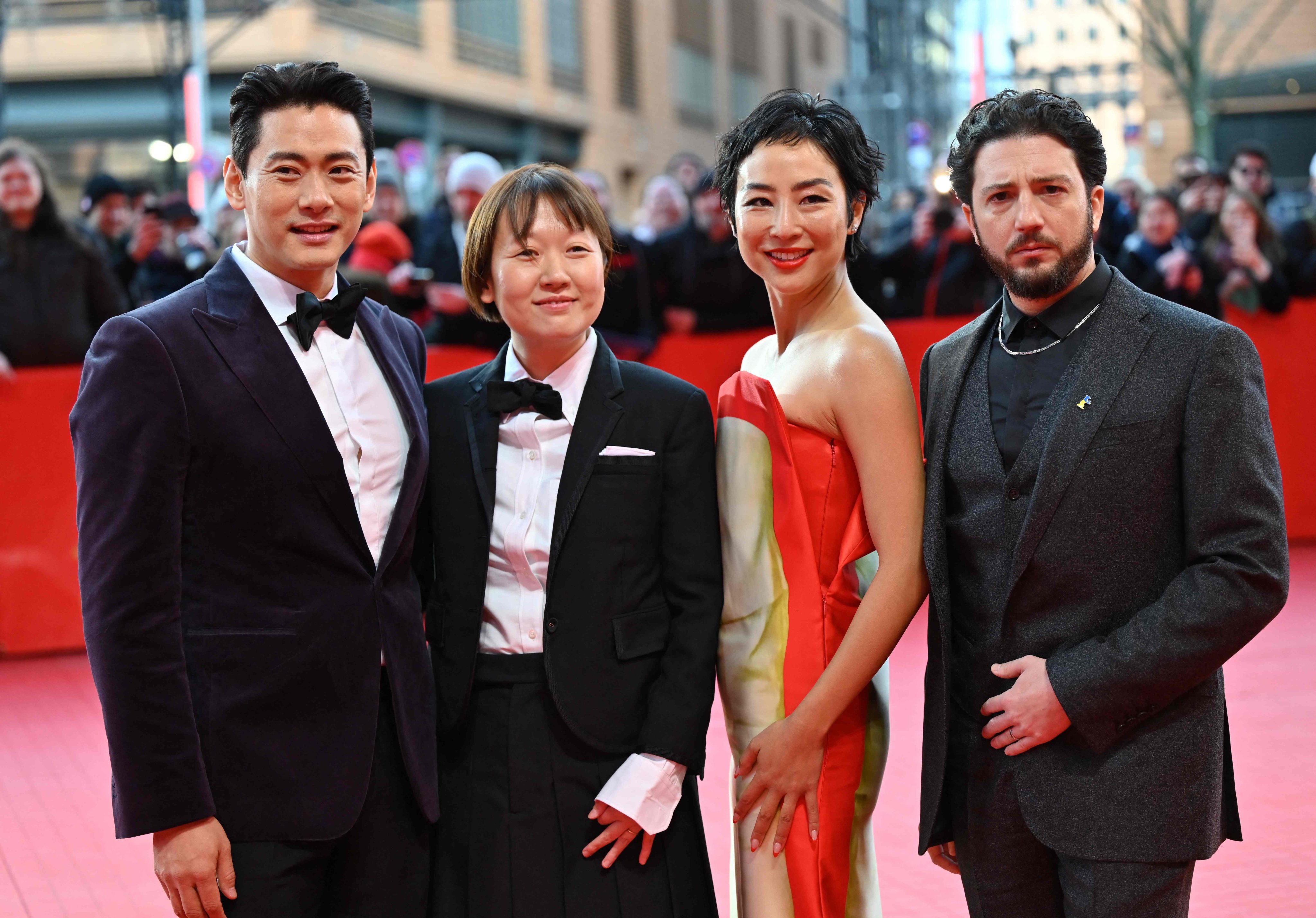 Korean-Canadian director Celine Song (second from left) with the cast of her acclaimed film “Past Lives” at this year’s Berlin Film Festival. Song is just one of many exciting emerging Asian women directors to be making a splash in the movie industry. Photo: AFP