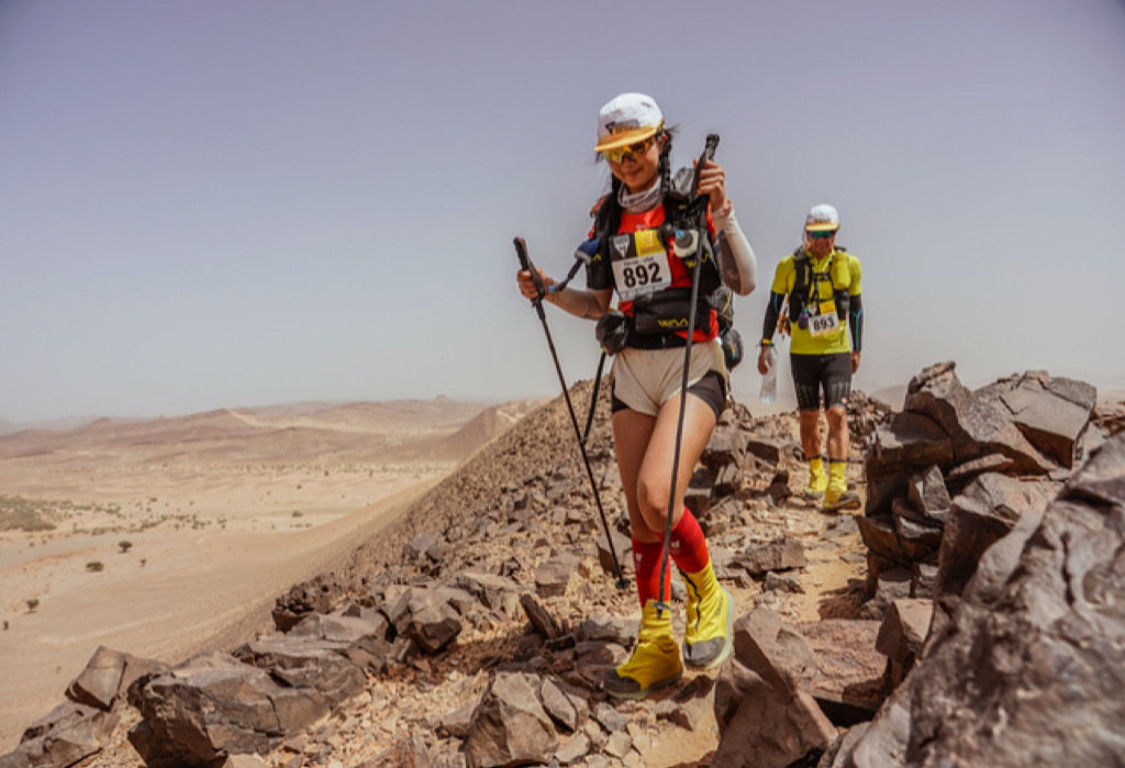 Nicole Chik, 16, and her father Andy run the Marathon des Sables 2023. Photo: Handout 