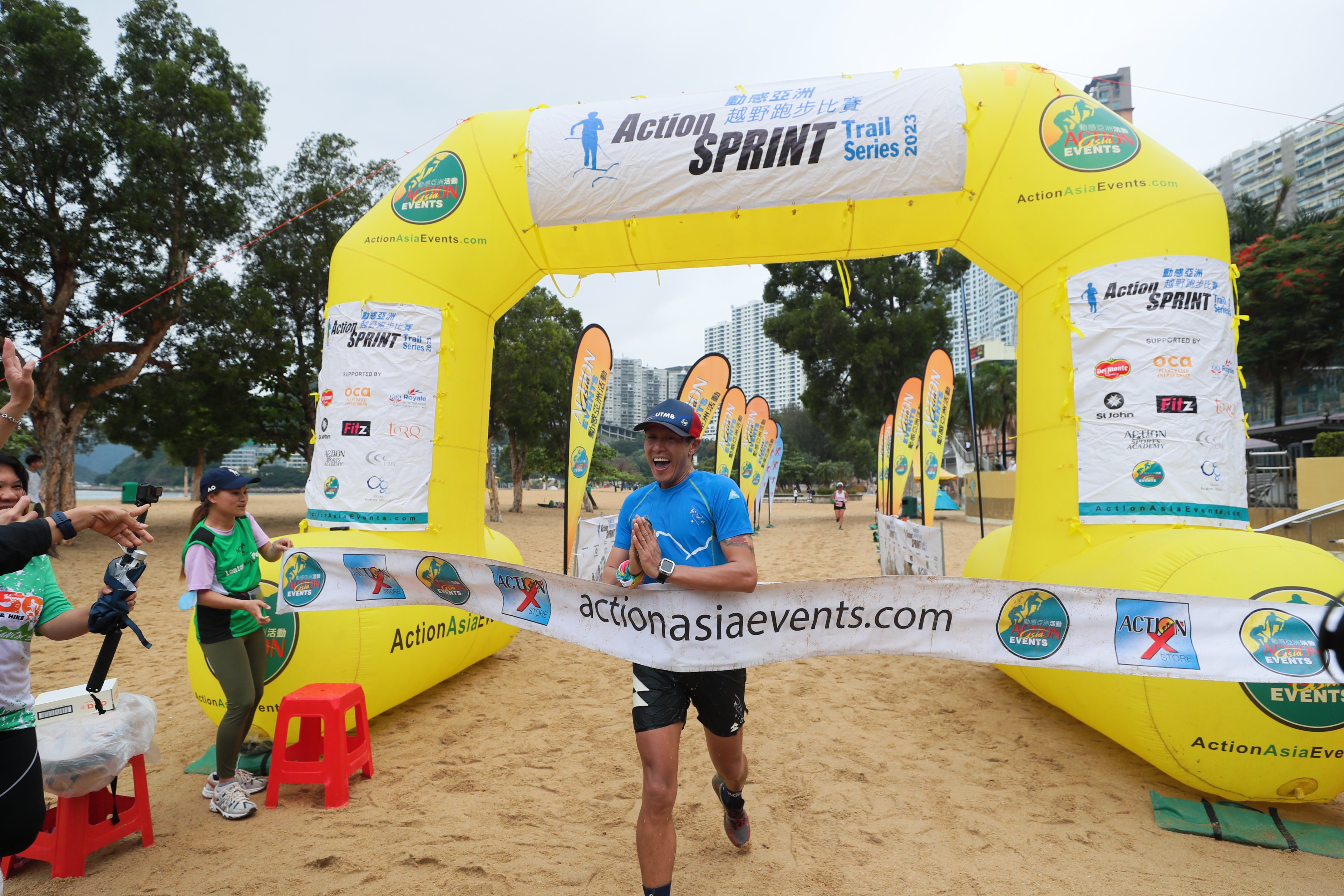 Labin Gurung of Nepal wins the 2023 Action Sprint Repulse Bay 14km race. Photo: Action Asia