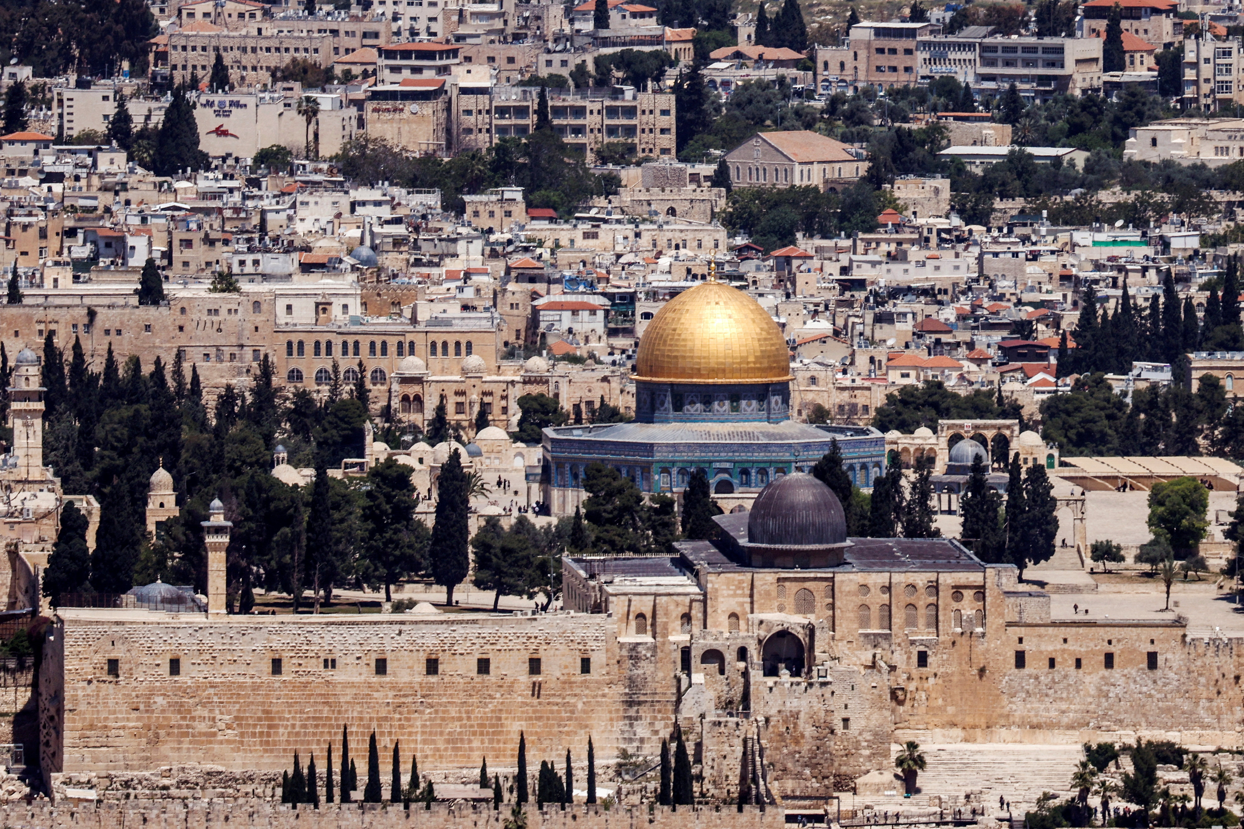 The Dome of the Rock and Al-Aqsa Mosque on the Al-Aqsa compound, also known to Jews as the Temple Mount, in Jerusalem’s Old City on April 26, 2023. Photo: Reuters
