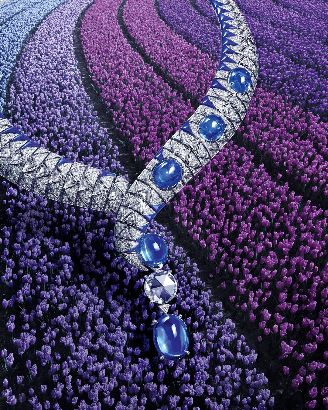 Cartier’s Water Aspis Necklace is from its Beautés du Monde high jewellery collection. Photo: Handout