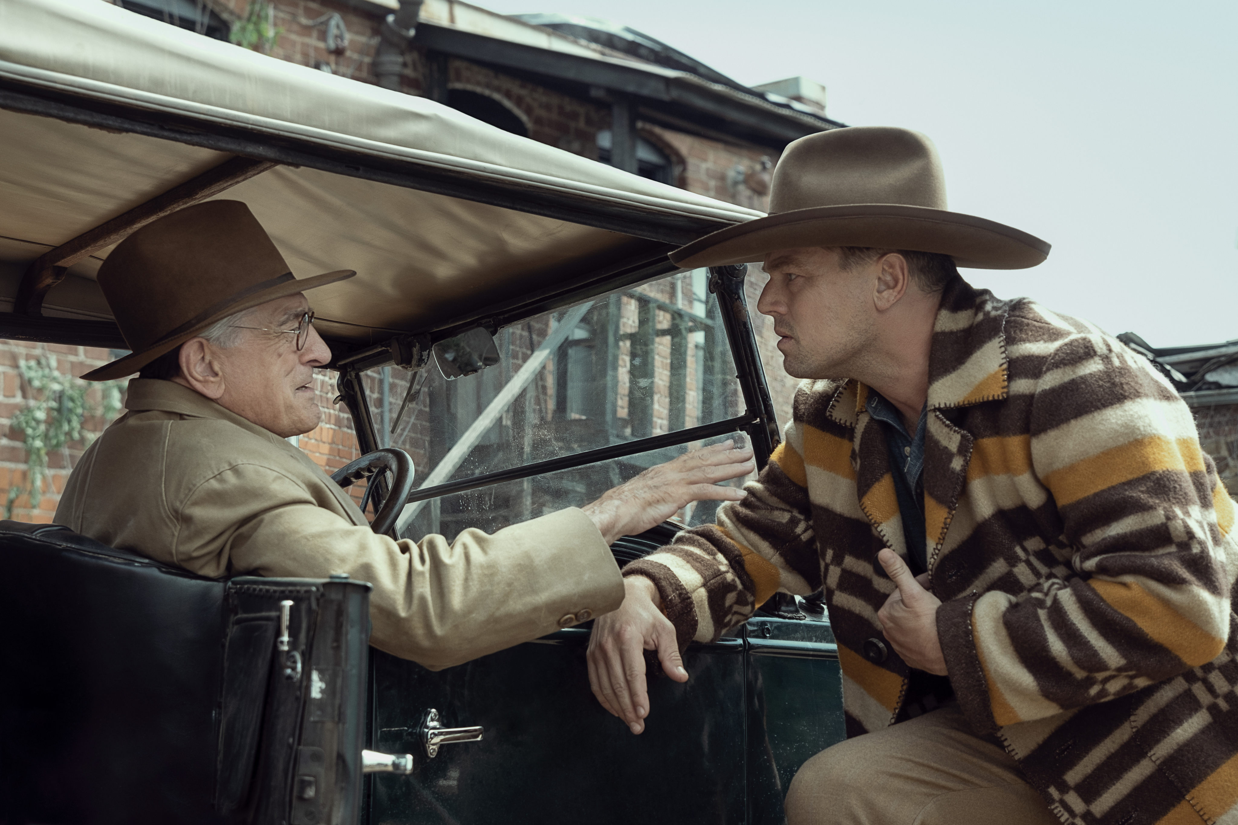 Robert De Niro (left) and Leonardo DiCaprio in a still from “Killers of the Flower Moon”, directed by Martin Scorsese. Lily Gladstone co-stars. Photo: Apple