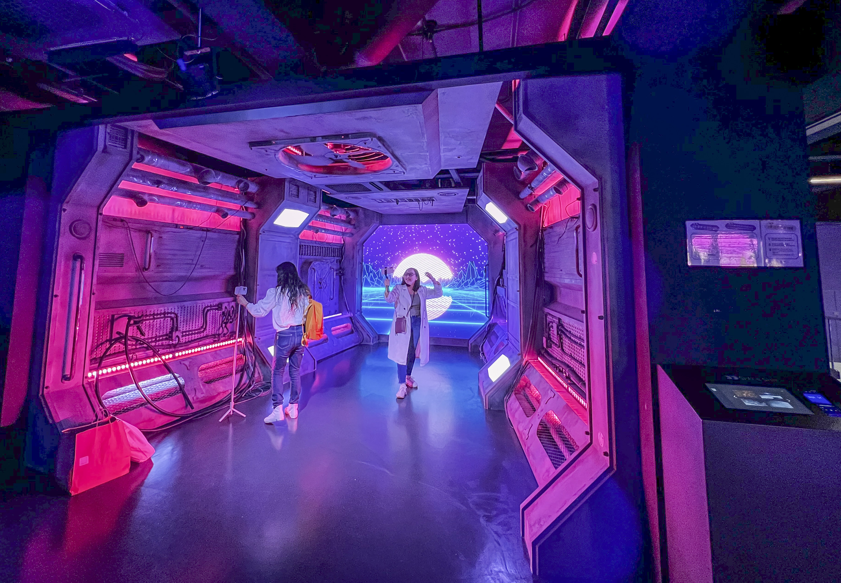 The ‘spaceship’ studio looks like the set Aespa used for their “Next Level” music video, at HiKR in Seoul, South Korea, April 18, 2023.   In Seoul, there is a place where visitors can film their own K-pop style music videos to the music of their choice, in studios fully equipped with some of the most trendy music video setups in the industry – as seen in music videos of BTS and Aespa.  This experience can be done at the second floor of HiKR ground, a cultural complex located in Jongno-gu, Seoul that is run by the Korea Tourism Organization. HiKR is an abbreviation of “Hi from Korea,” according to the government run institution.  &#xA;&#xA;SCMP /  Erika Na
