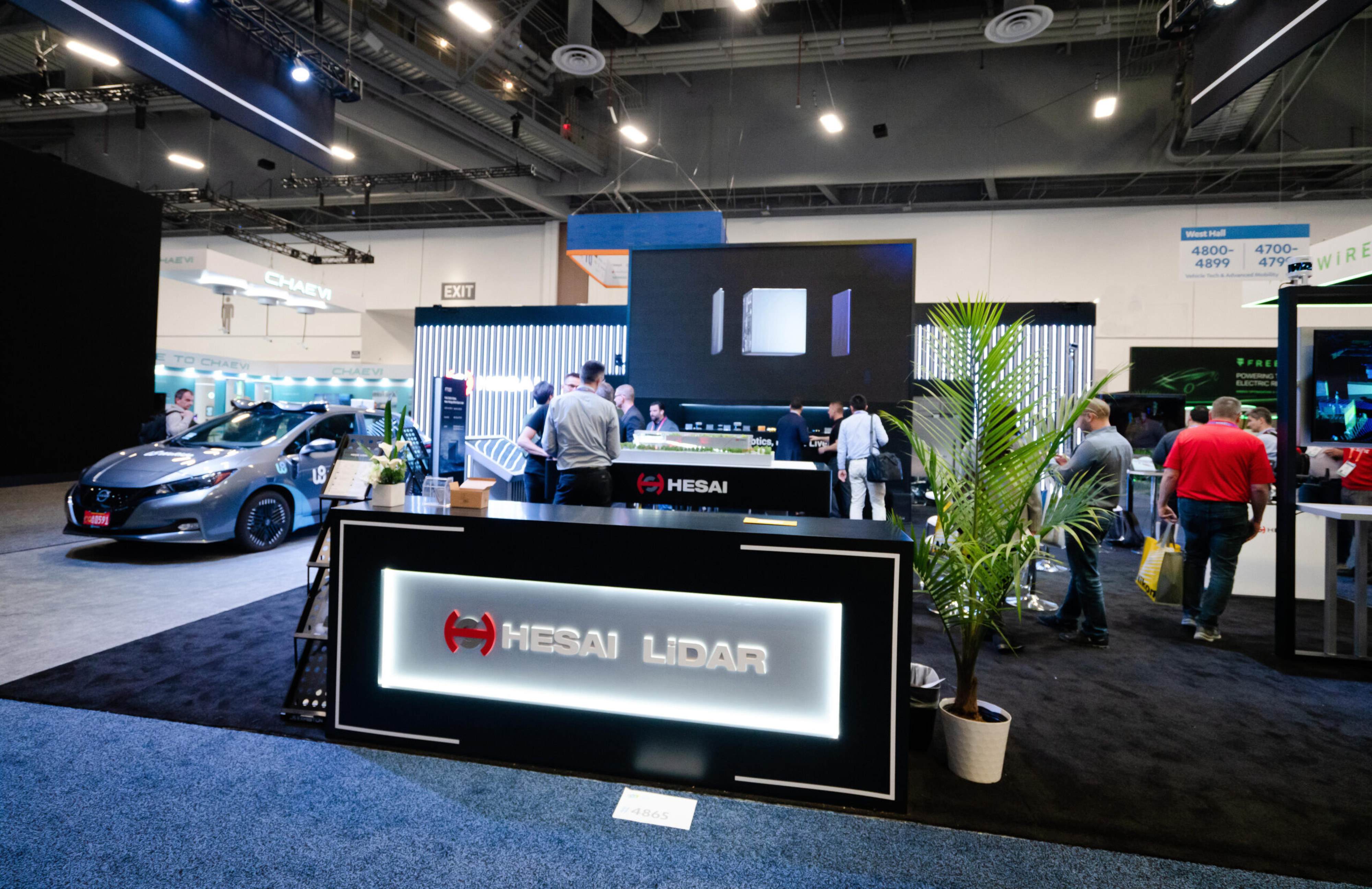 A Hesai Group booth at an auto-industry trade show. Photo: Handout