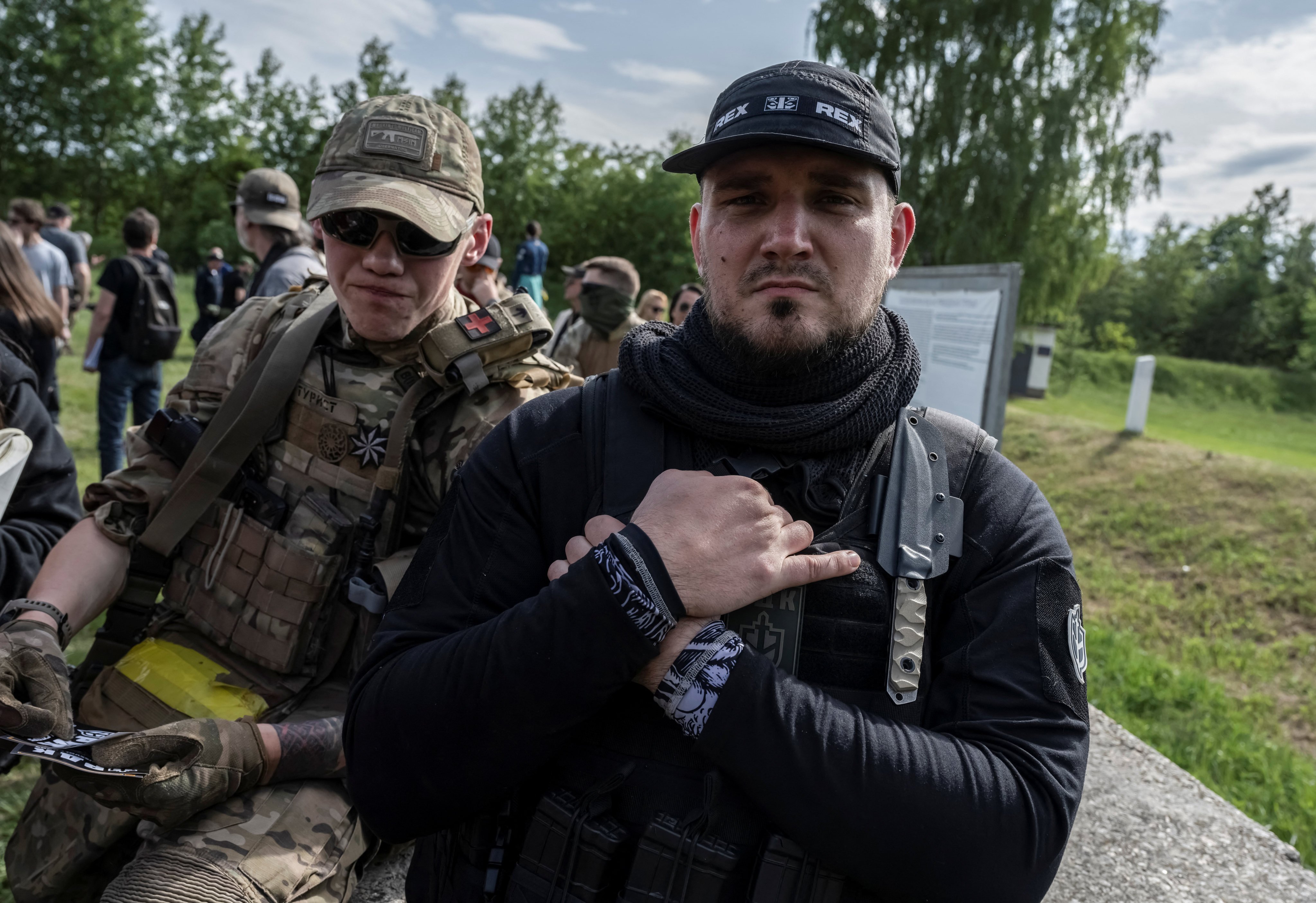 Russian Volunteer Corps (RVC) commander Denis Kapustin, also known by the nom de guerre White Rex, is seen near the Russian border in Ukraine on Wednesday. Photo: Reuters