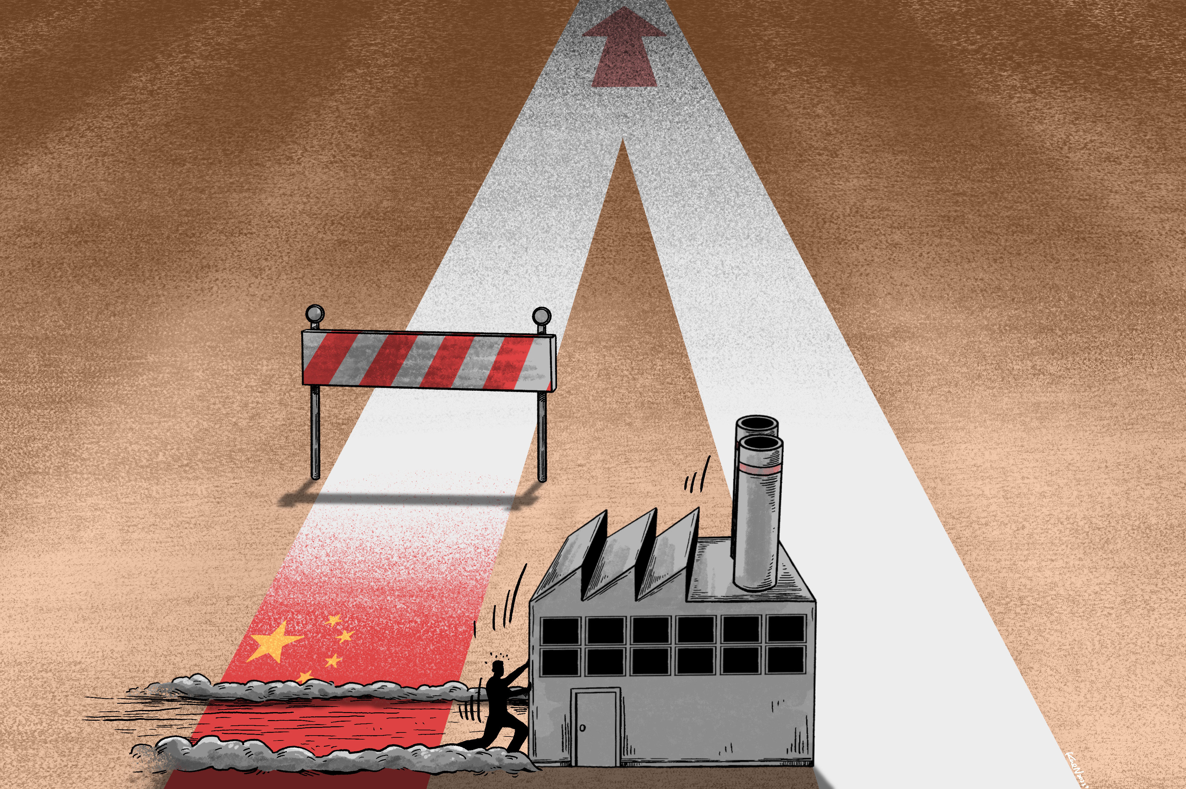 The path forward for many China-based manufacturers involves moving some production elsewhere. Illustration: Lau Ka-kuen