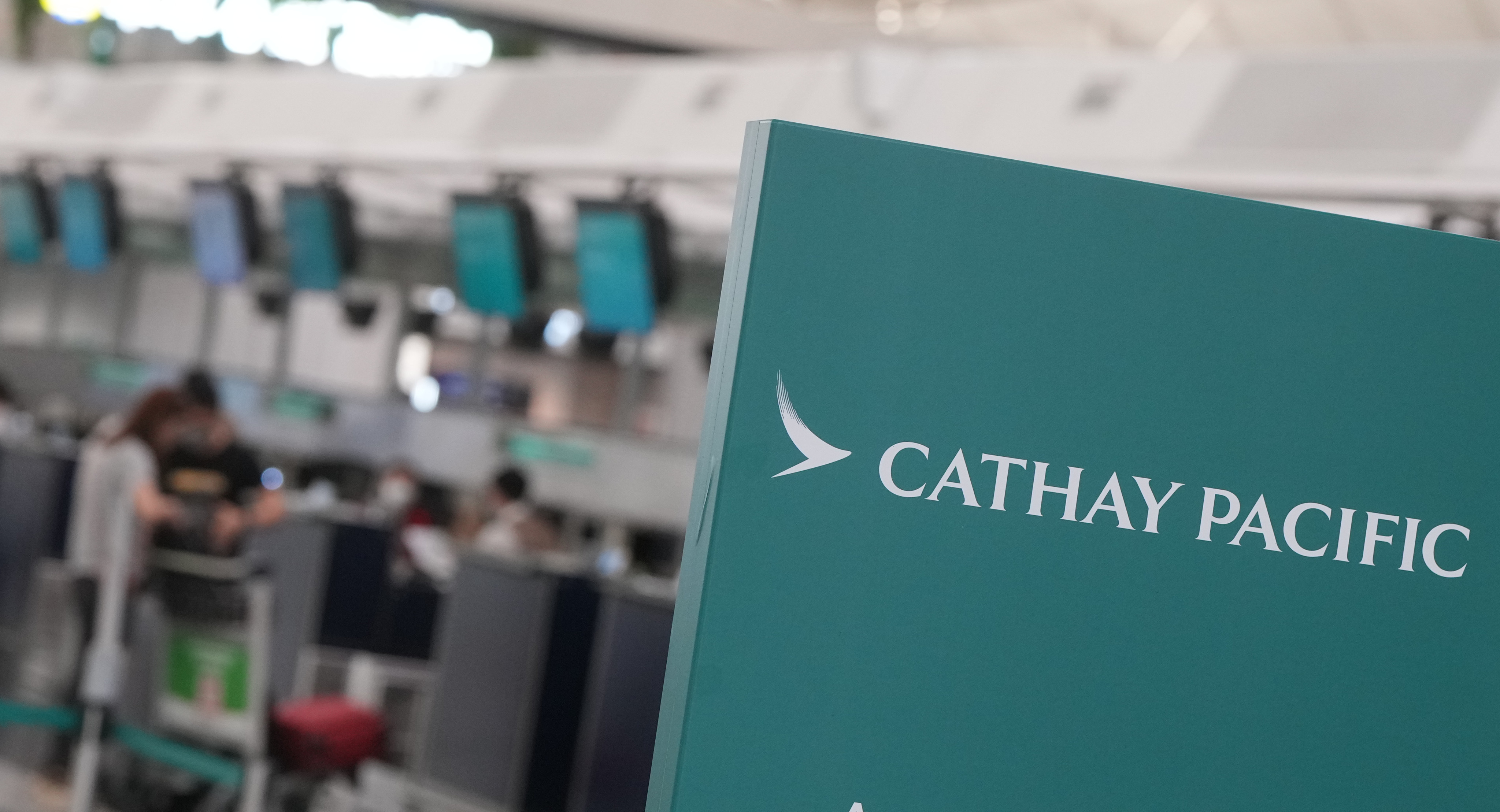 Cathay Pacific Airways counters at Hong Kong airport on May 23. Photo: Sam Tsang