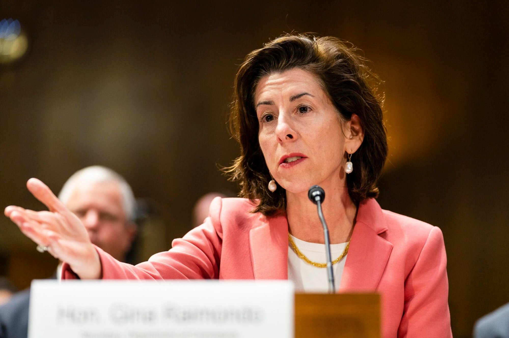 In a meeting with Chinese Commerce Minister Wang Wentao, US commerce secretary Gina Raimondo, pictured, raised concerns about recent actions by Beijing against US companies operating in China, according to a US government statement. Photo: Bloomberg