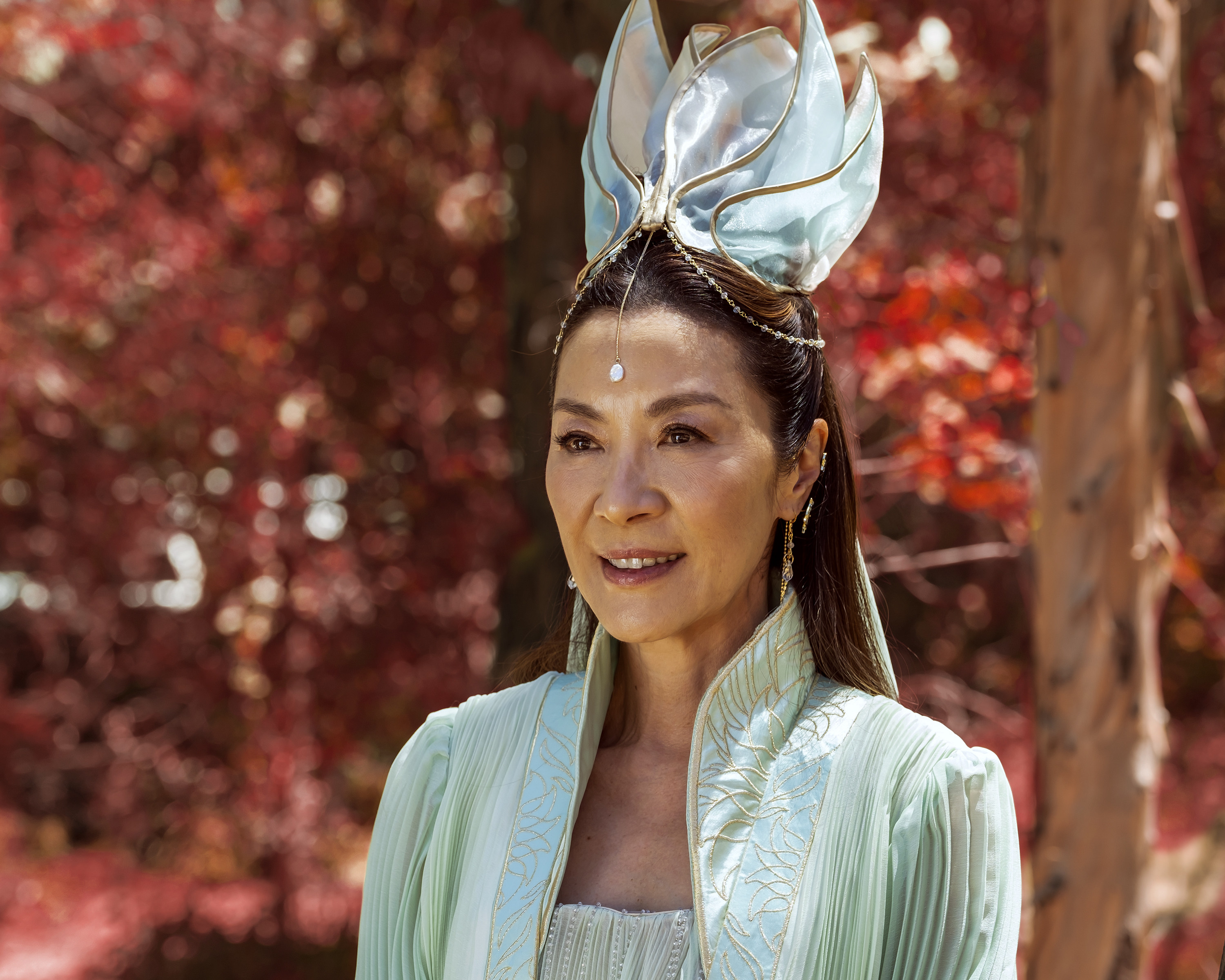 Michelle Yeoh in a still from “American Born Chinese”. Photo: Disney+.