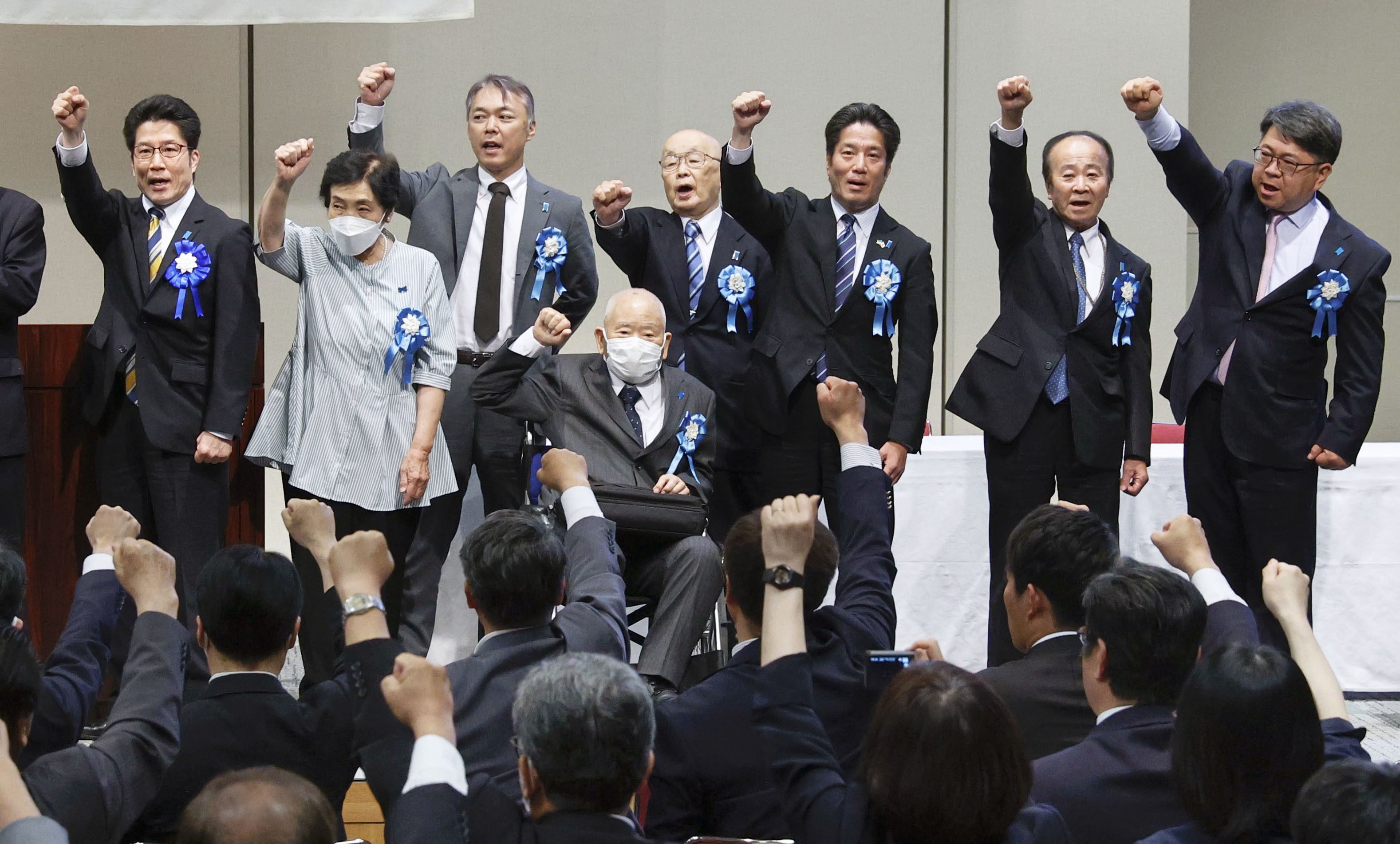 Families of Japanese nationals abducted by North Korea in the 1970s and 1980s, and their supporters, stage a rally in Tokyo. Photo: Kyodo