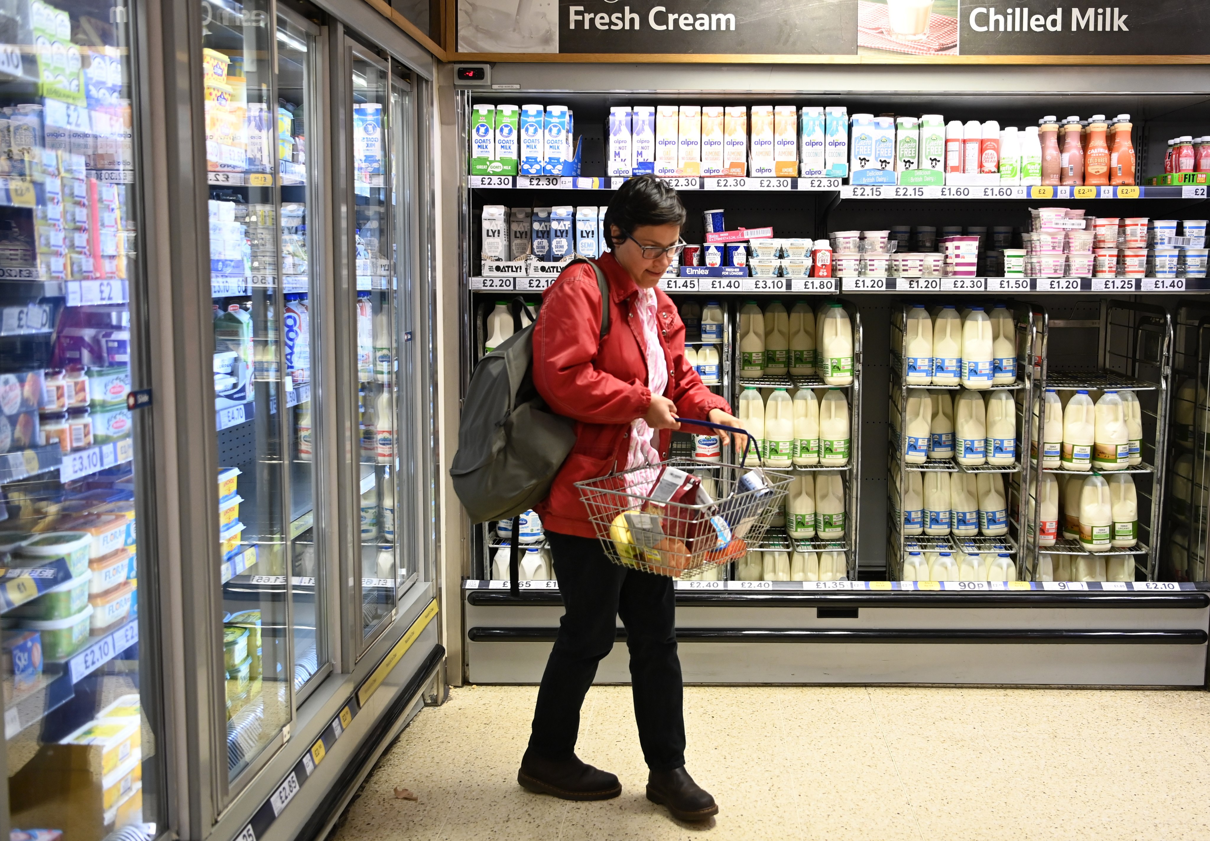 A shopper at a supermarket in London as the cost of living crisis continues to hit UK households hard. Photo: EPA-EFE