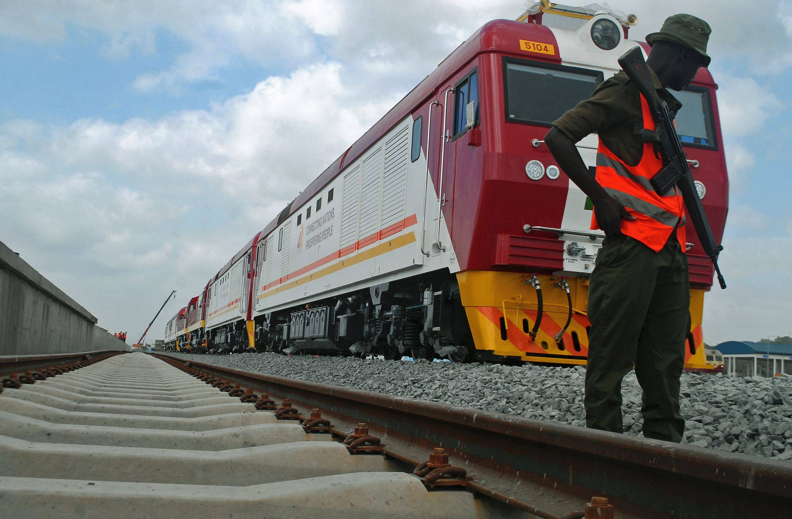 Kenya worked with China to set up an elite police force to protect the Mombasa-Nairobi Standard Gauge Railway. The railway was funded and built by China. Photo: AFP