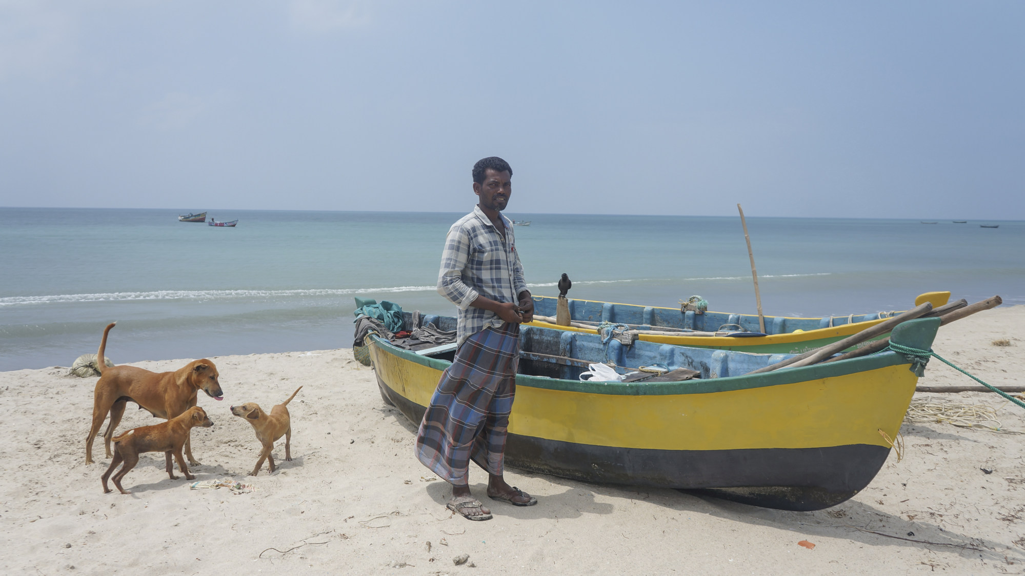 Fisherman Aravind (above) lives in Danushkodi, a semi-ghost town in Tamil Nadu, India, that is becoming a hit with tourists. Photo: Kamala Thiagarajan
