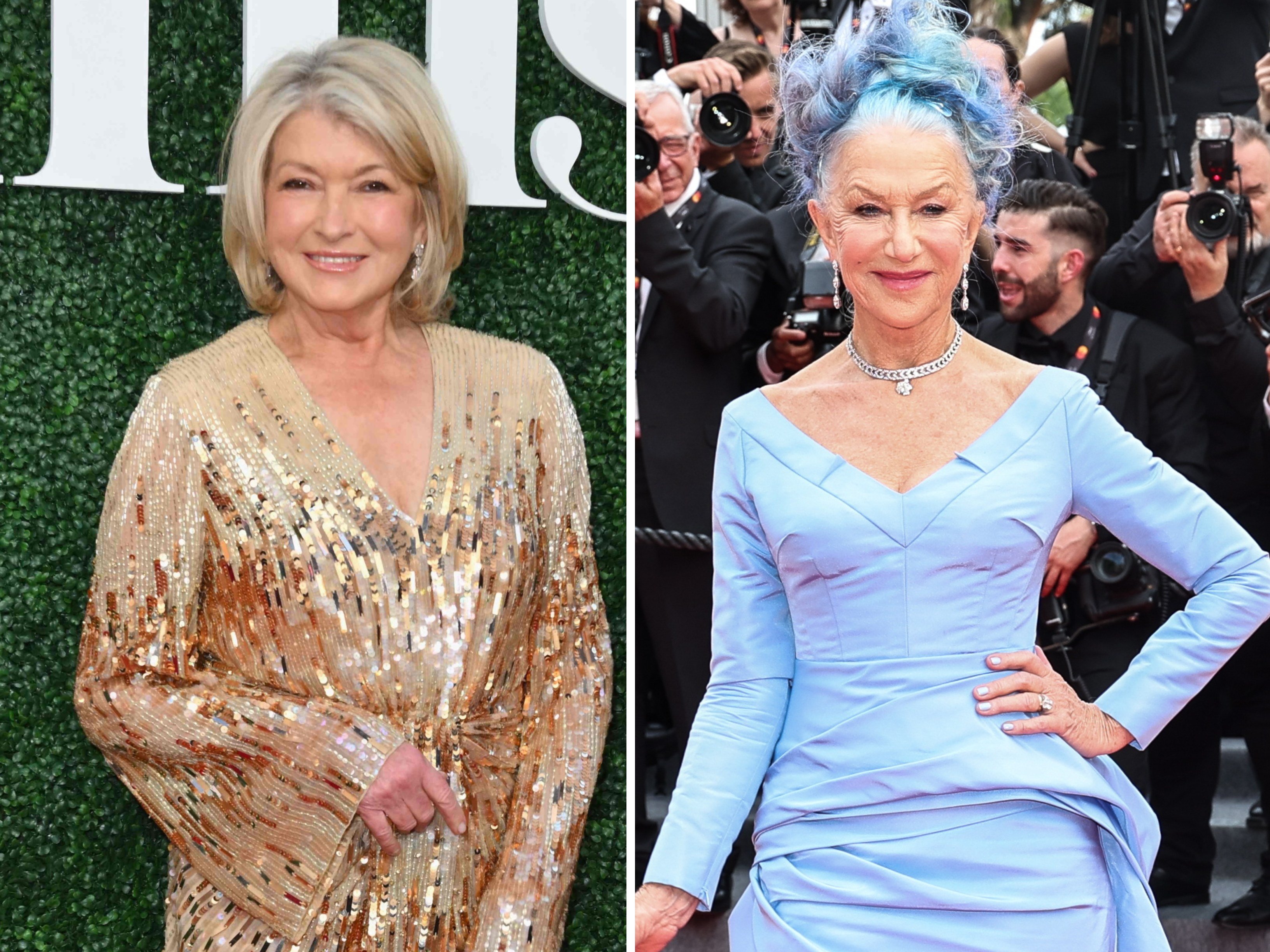 Martha Stewart and Helen Mirren looking fabulous on the red carpet at recent events. Photos: EPA/AFP