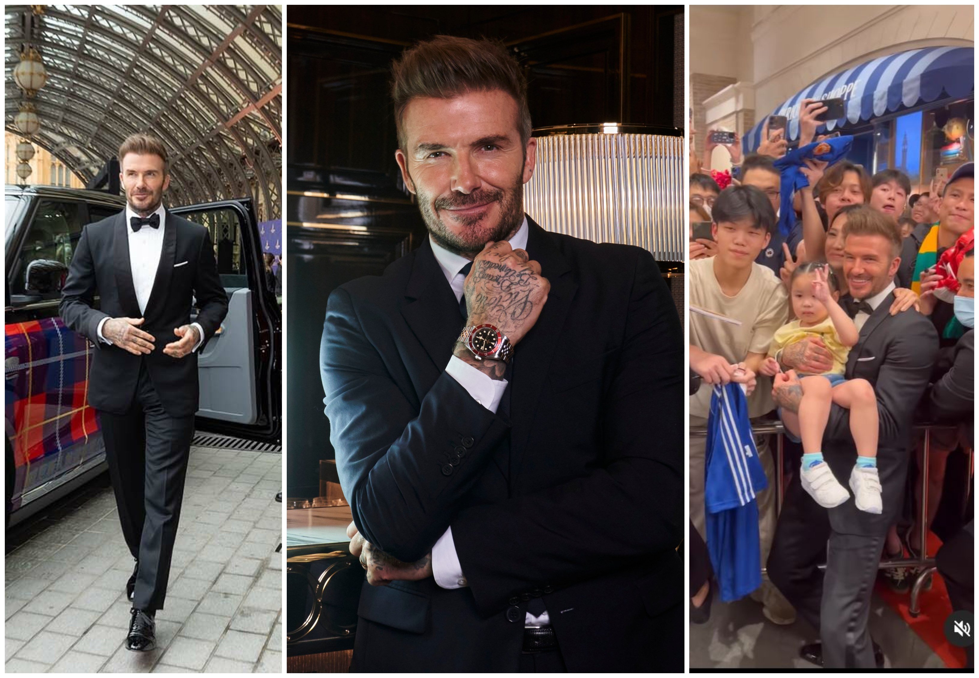 David Beckham dazzled fans in Macau and Hong Kong. Photo: Handout, Tudor, @davidbeckham/Instagram