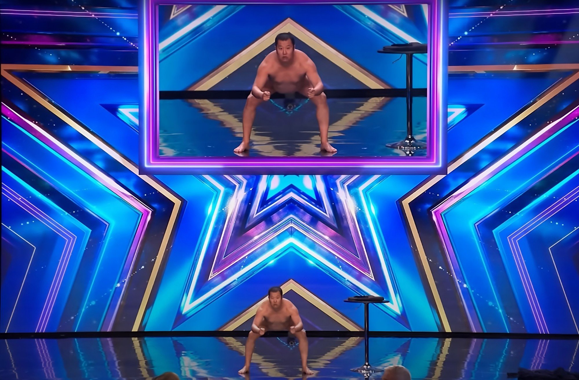 Japan Comic Tony Yasumuras Near Naked Stage Act Takes Britains Got Talent By Storm South