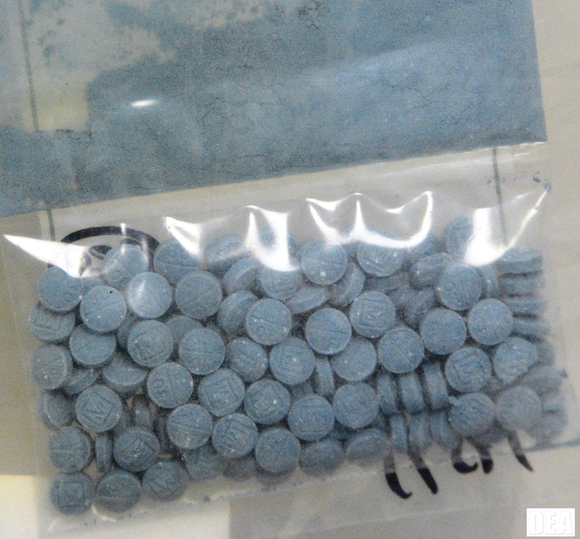 A bag of heroin fentanyl pills. File photo:  US Drug Enforcement Administration via TNS